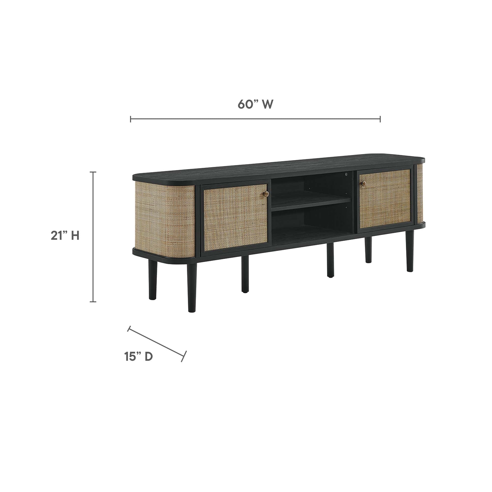 Miramar 60'' Wood TV Stand - Best Buy Furniture