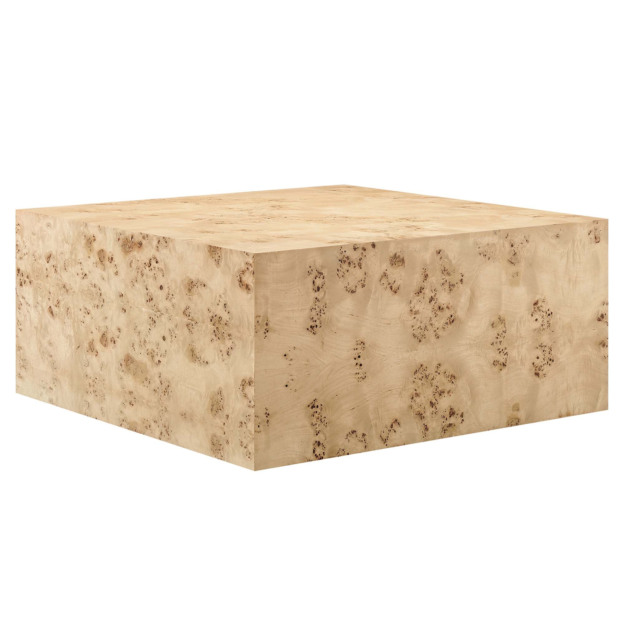 Cosmos 36" Square Burl Wood Coffee Table by Modway - Best Buy Furniture