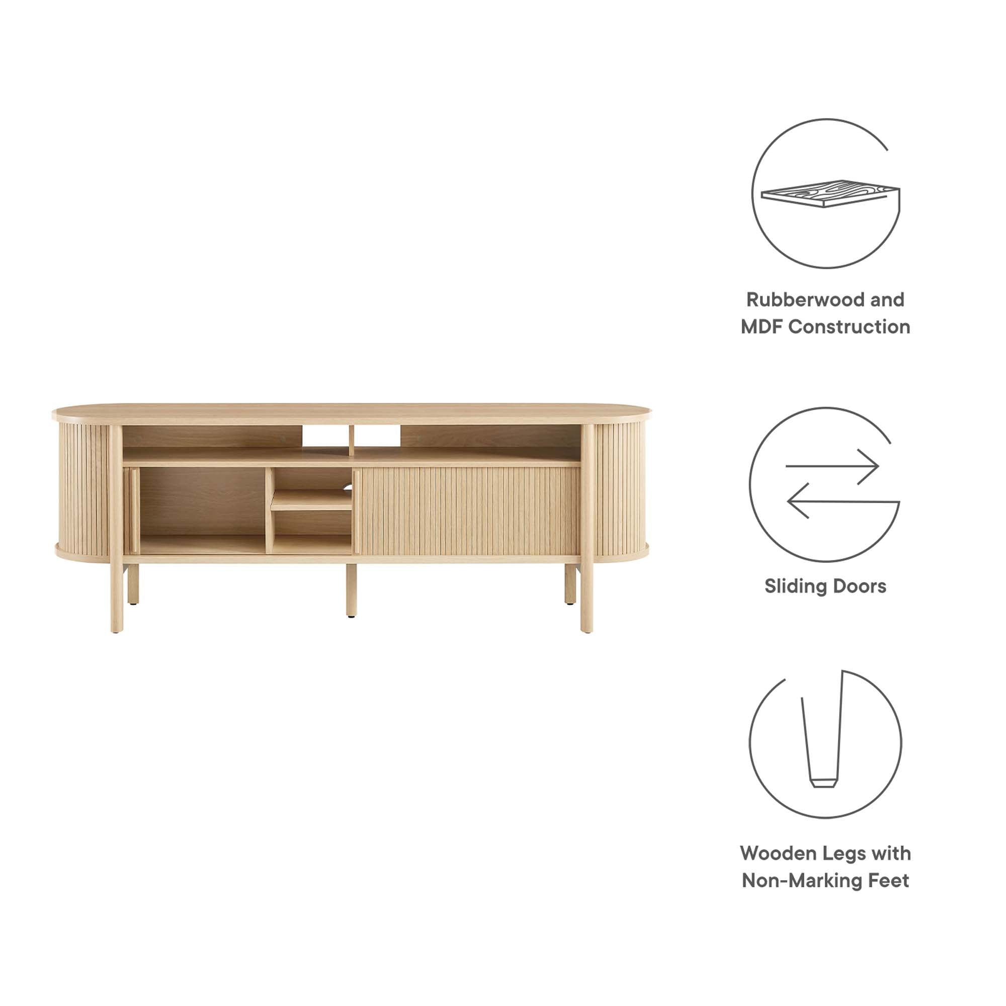 Cadence 71" Curved TV Stand by Modway - Best Buy Furniture