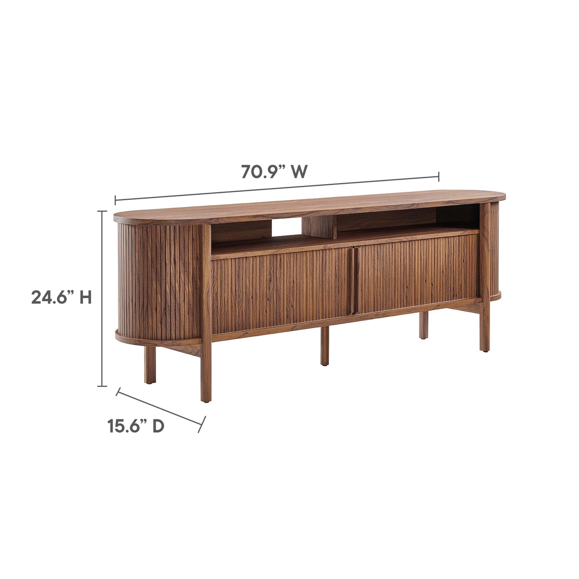 Cadence 71" Curved TV Stand - Best Buy Furniture