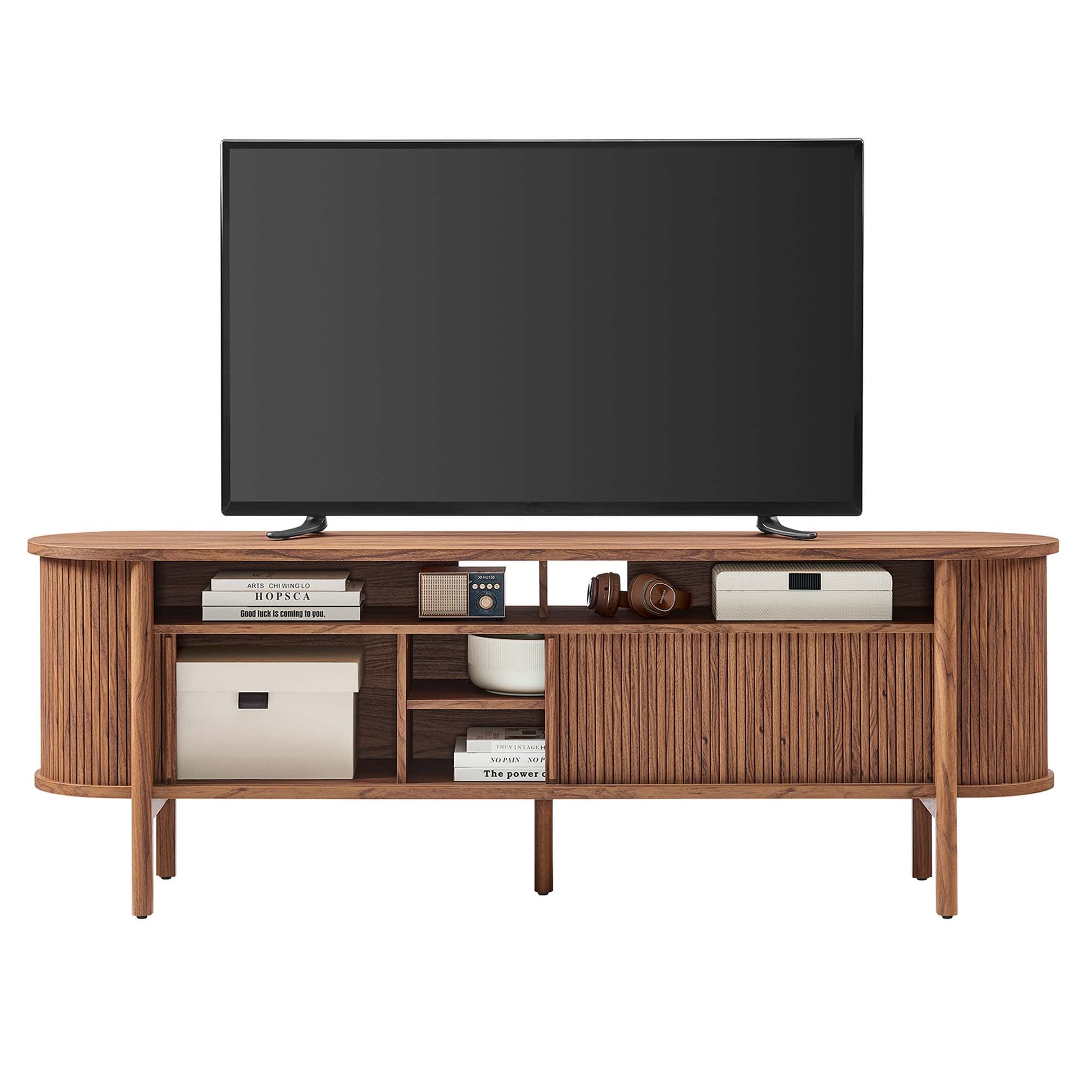 Cadence 71" Curved TV Stand - Best Buy Furniture