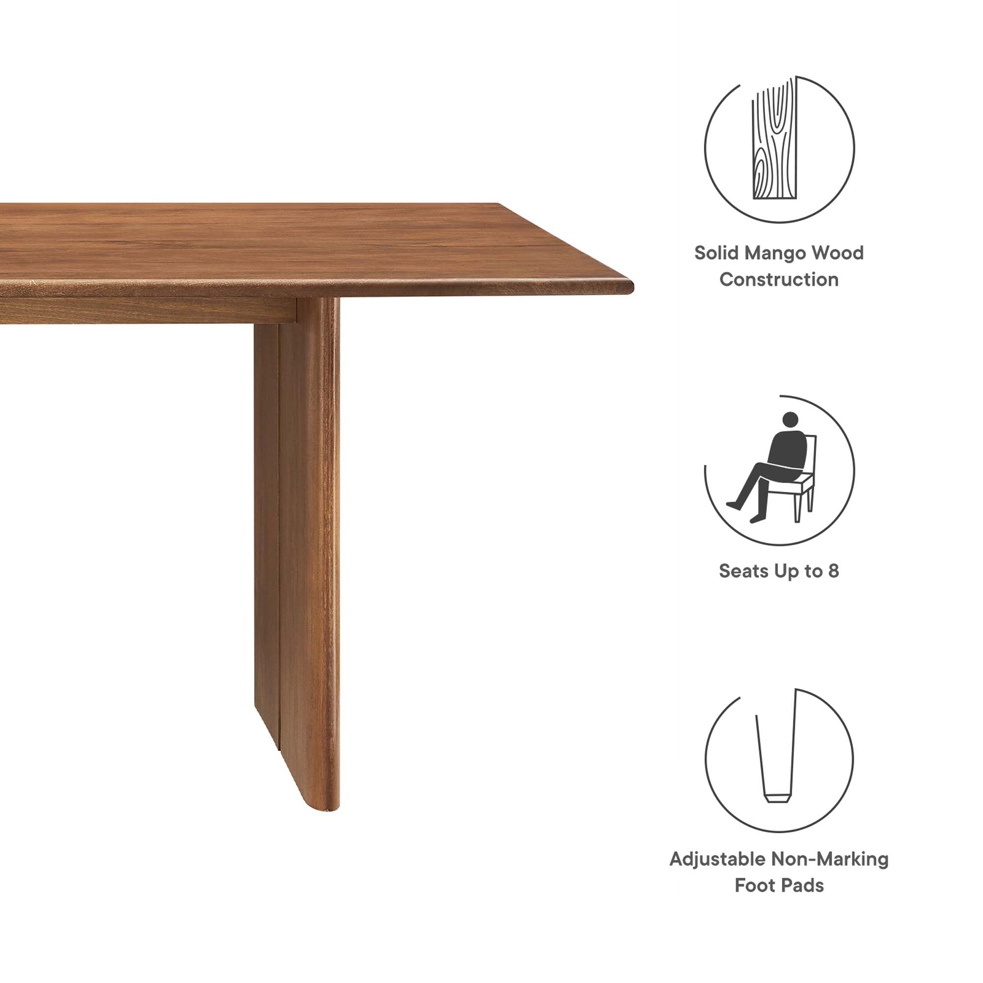 Amistad 86" Wood Dining Table by Modway - Best Buy Furniture