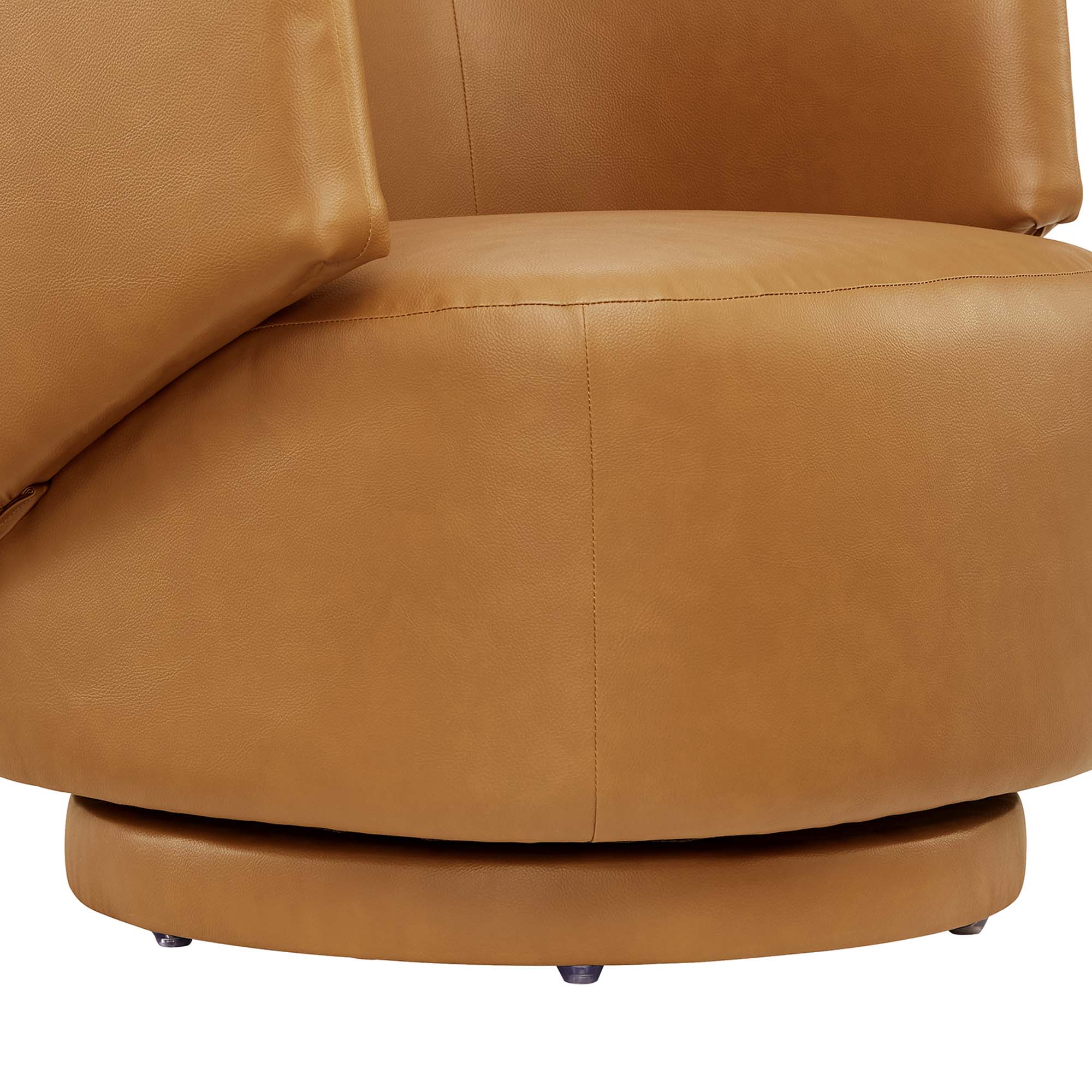 Celestia Vegan Leather Fabric and Wood Swivel Chair - Best Buy Furniture