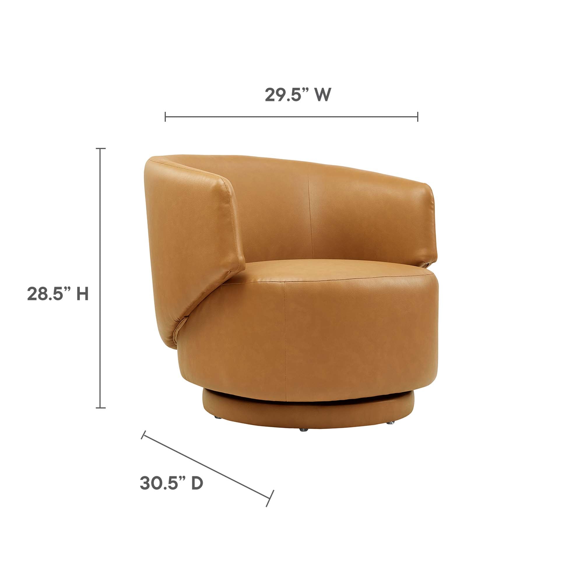 Celestia Vegan Leather Fabric and Wood Swivel Chair - Best Buy Furniture