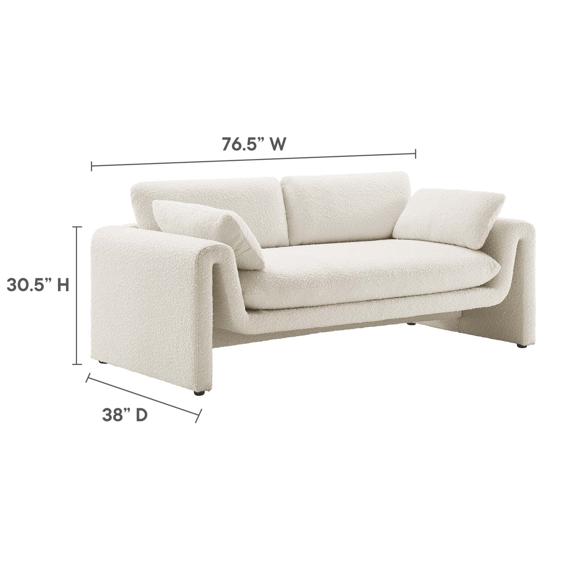 Waverly Boucle Fabric Sofa by Modway - Best Buy Furniture