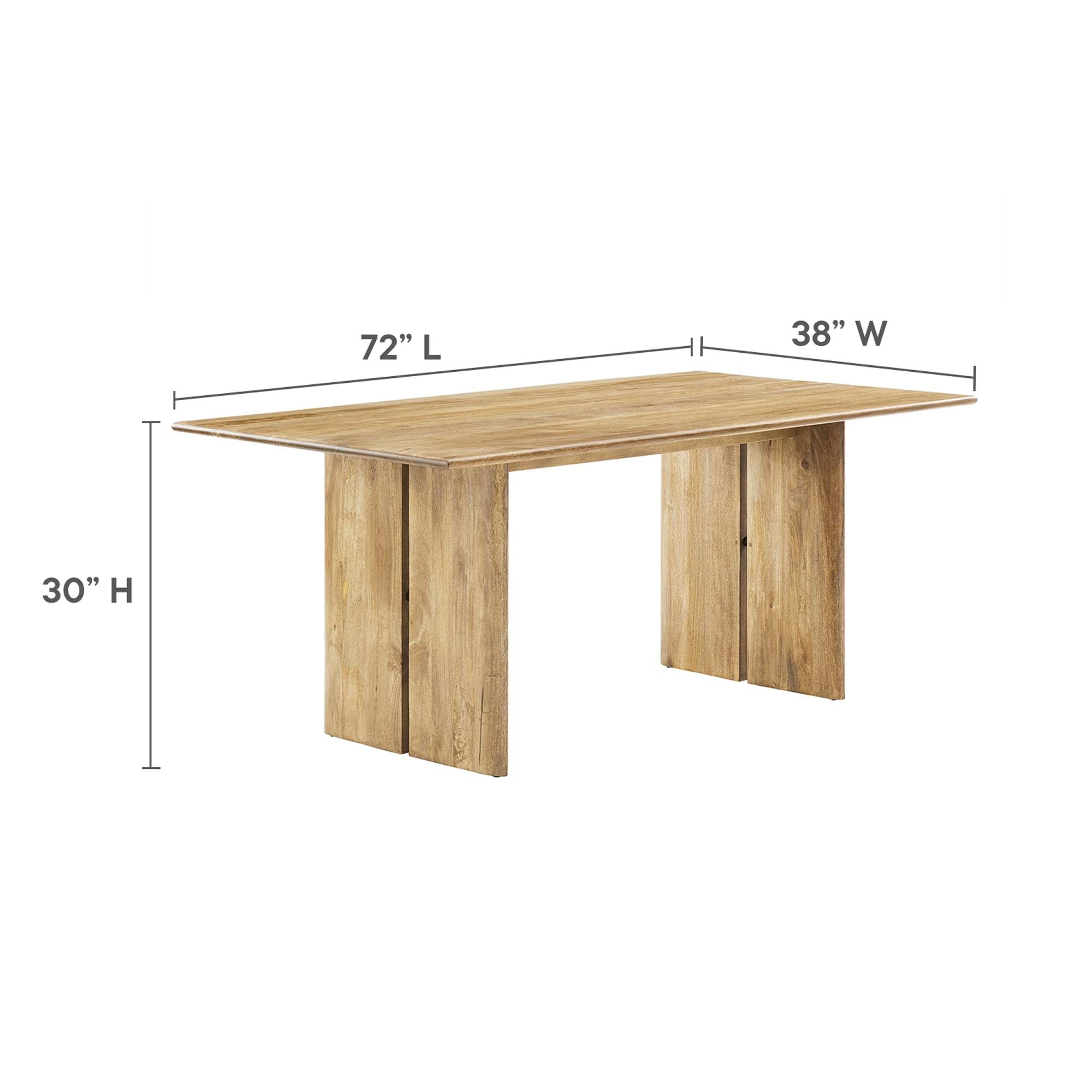 Amistad 72" Wood Dining Table and Bench Set by Modway - Best Buy Furniture