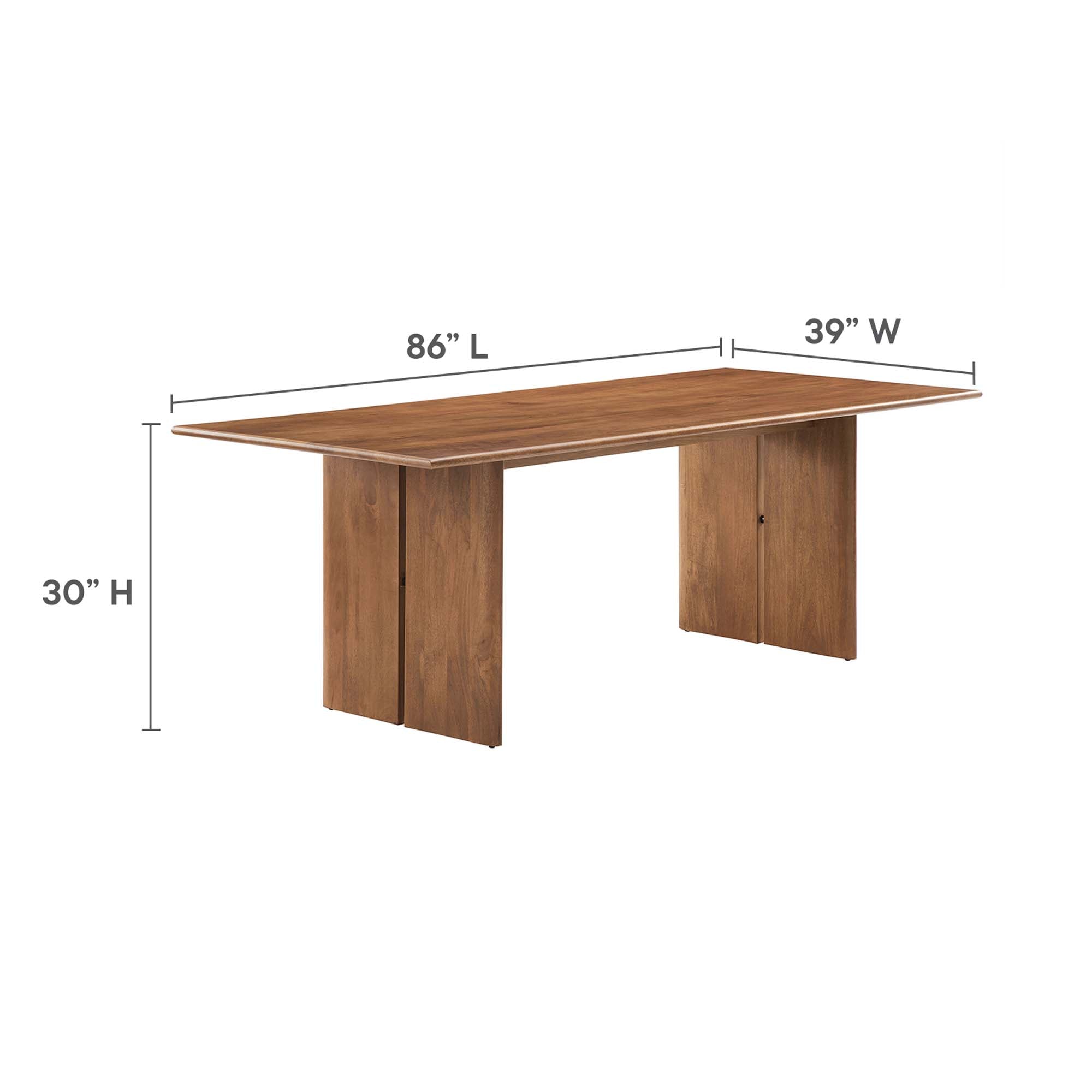 Amistad 86" Wood Dining Table and Bench Set by Modway - Best Buy Furniture