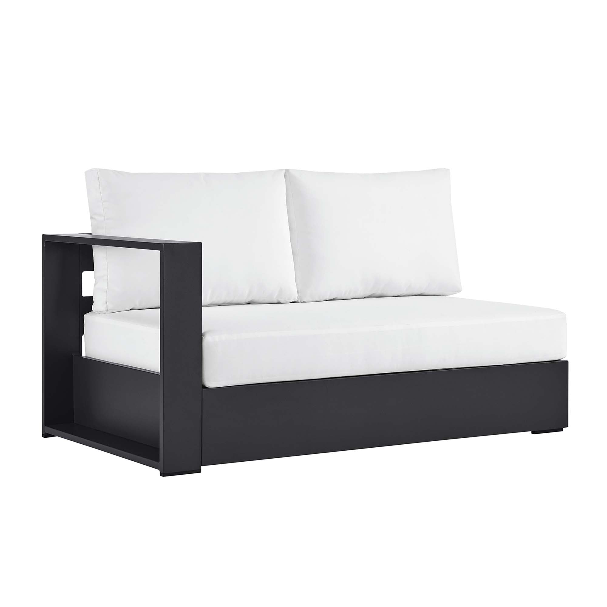 Tahoe Outdoor Patio Powder-Coated Aluminum Modular Left-Facing Loveseat by Modway - Best Buy Furniture