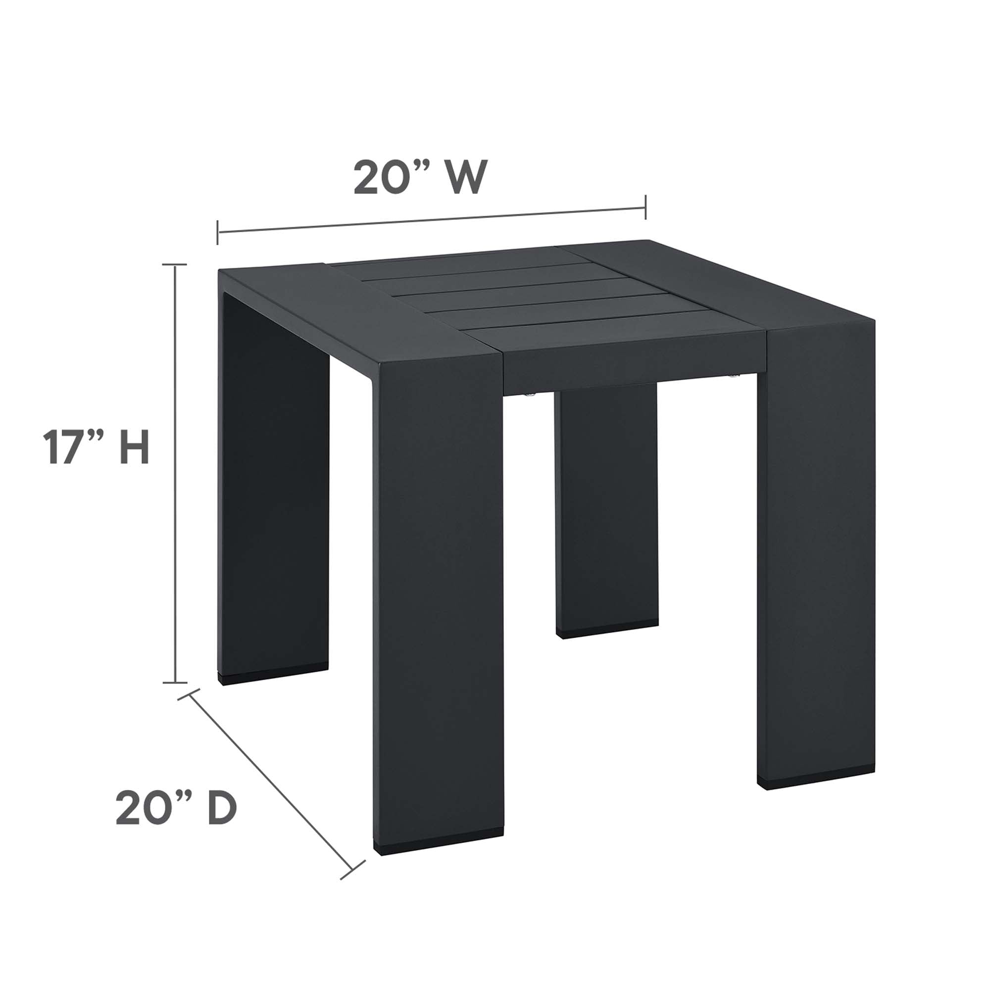 Tahoe Outdoor Patio Powder-Coated Aluminum End Table by Modway - Best Buy Furniture