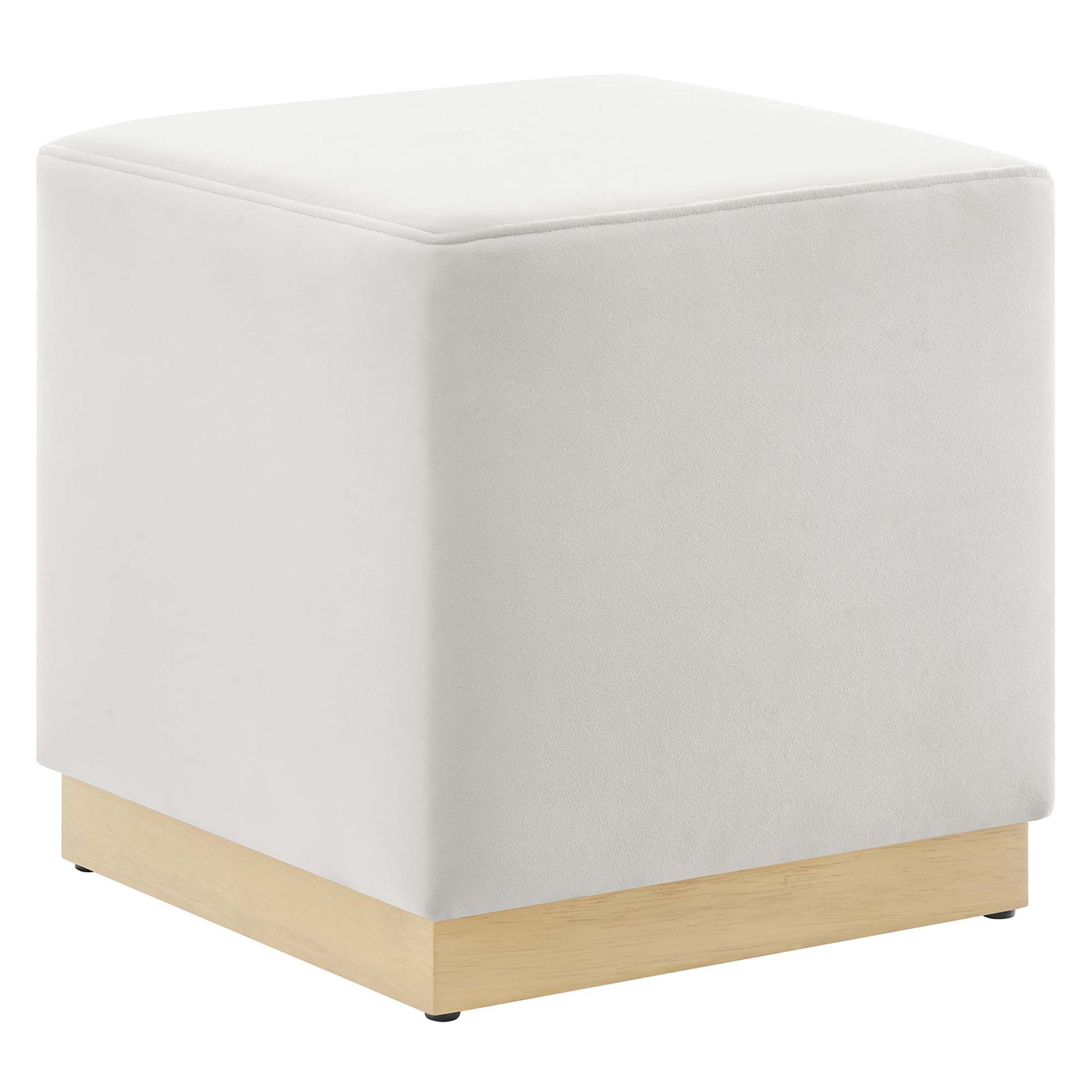 Tilden 17" Square Performance Velvet Upholstered Ottoman by Modway - Best Buy Furniture