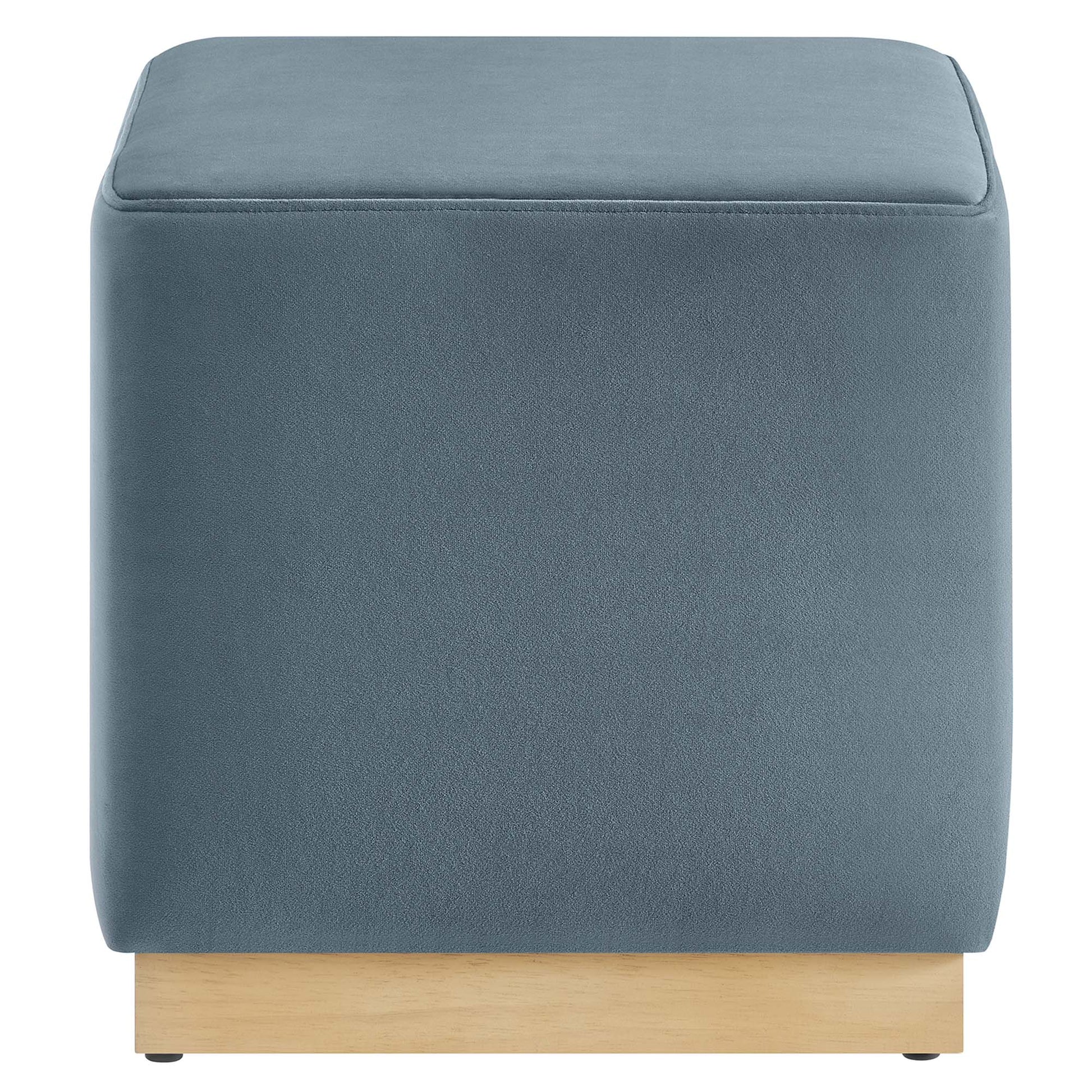 Tilden 17" Square Performance Velvet Upholstered Ottoman by Modway - Best Buy Furniture