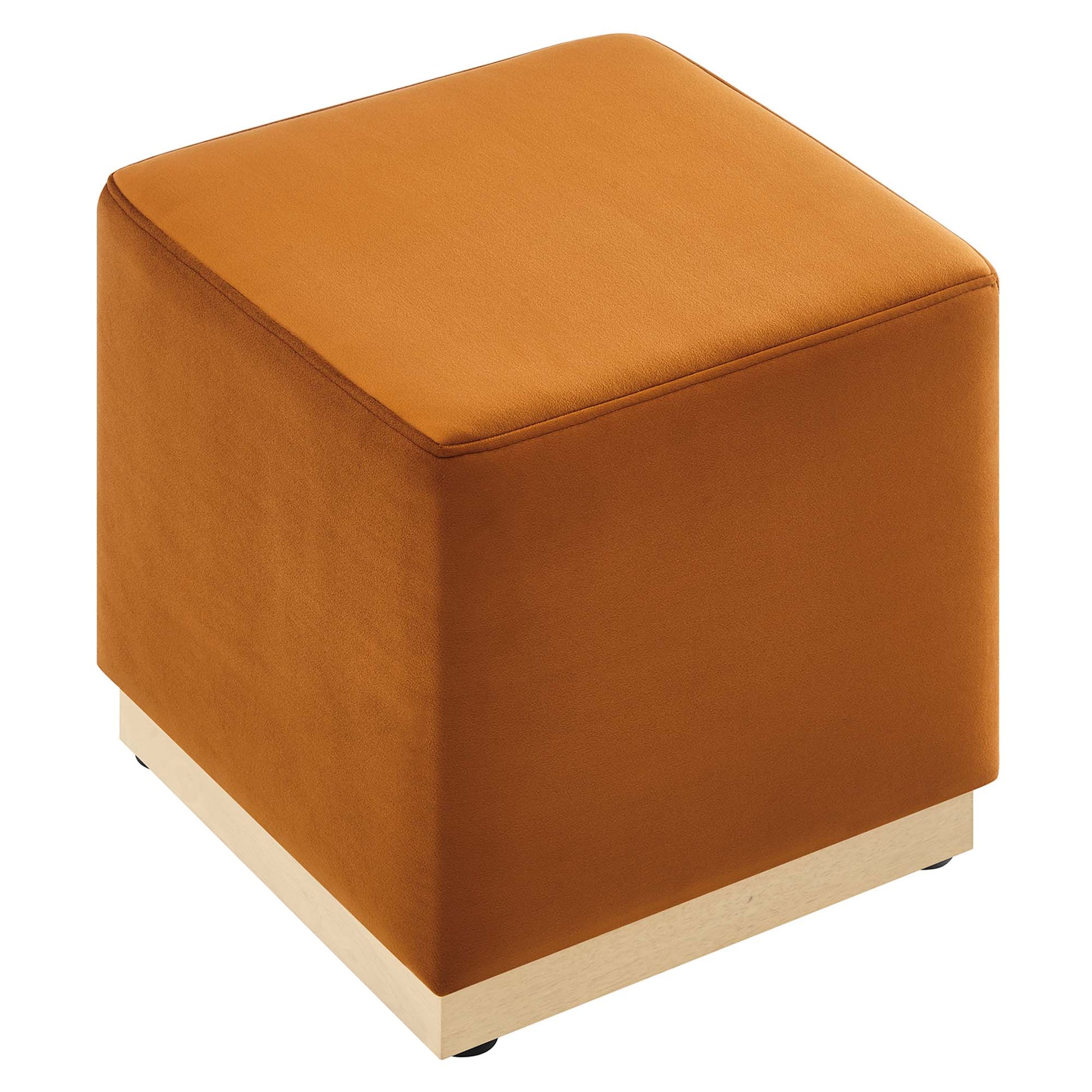 Tilden 17" Square Performance Velvet Upholstered Ottoman by Modway - Best Buy Furniture