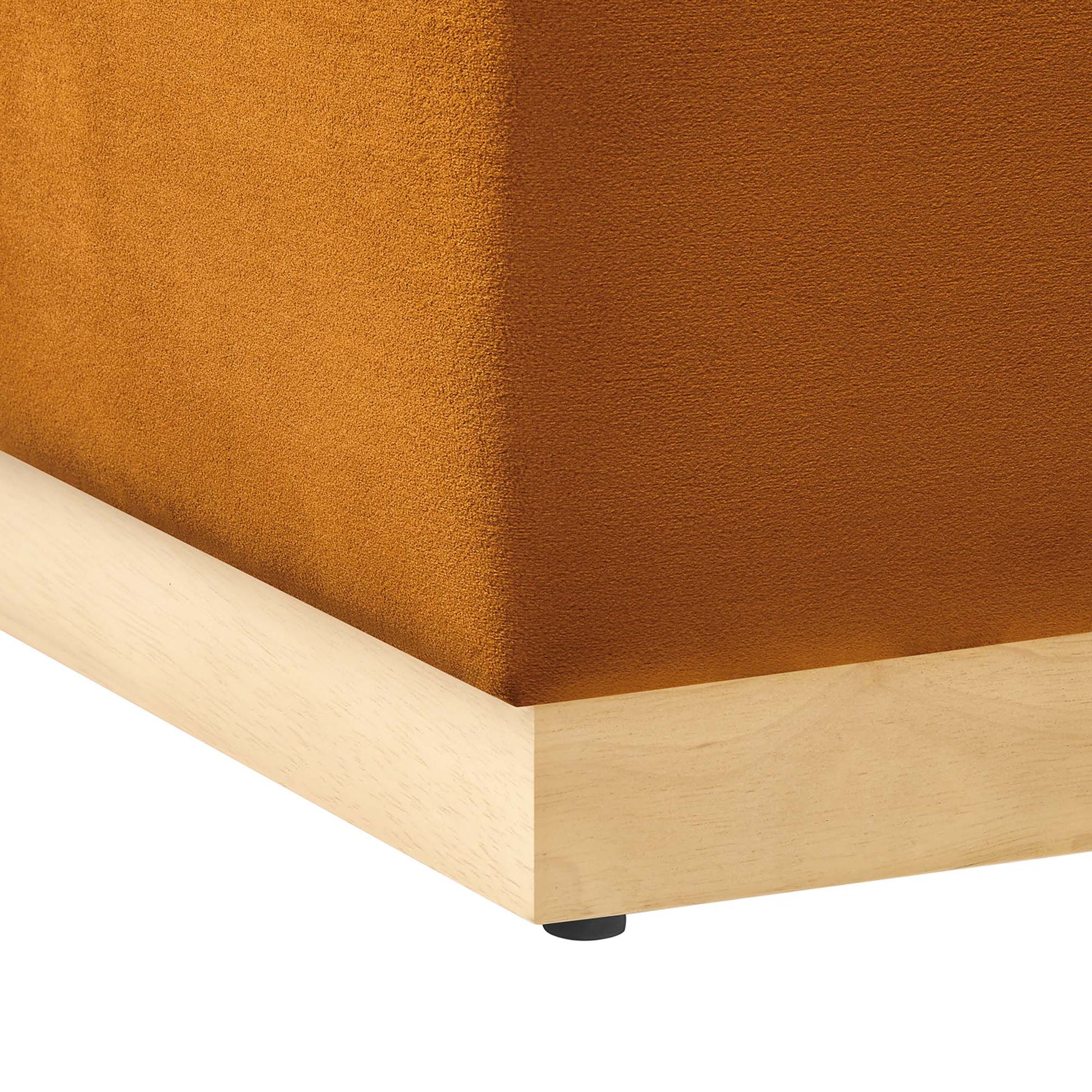 Tilden 17" Square Performance Velvet Upholstered Ottoman by Modway - Best Buy Furniture