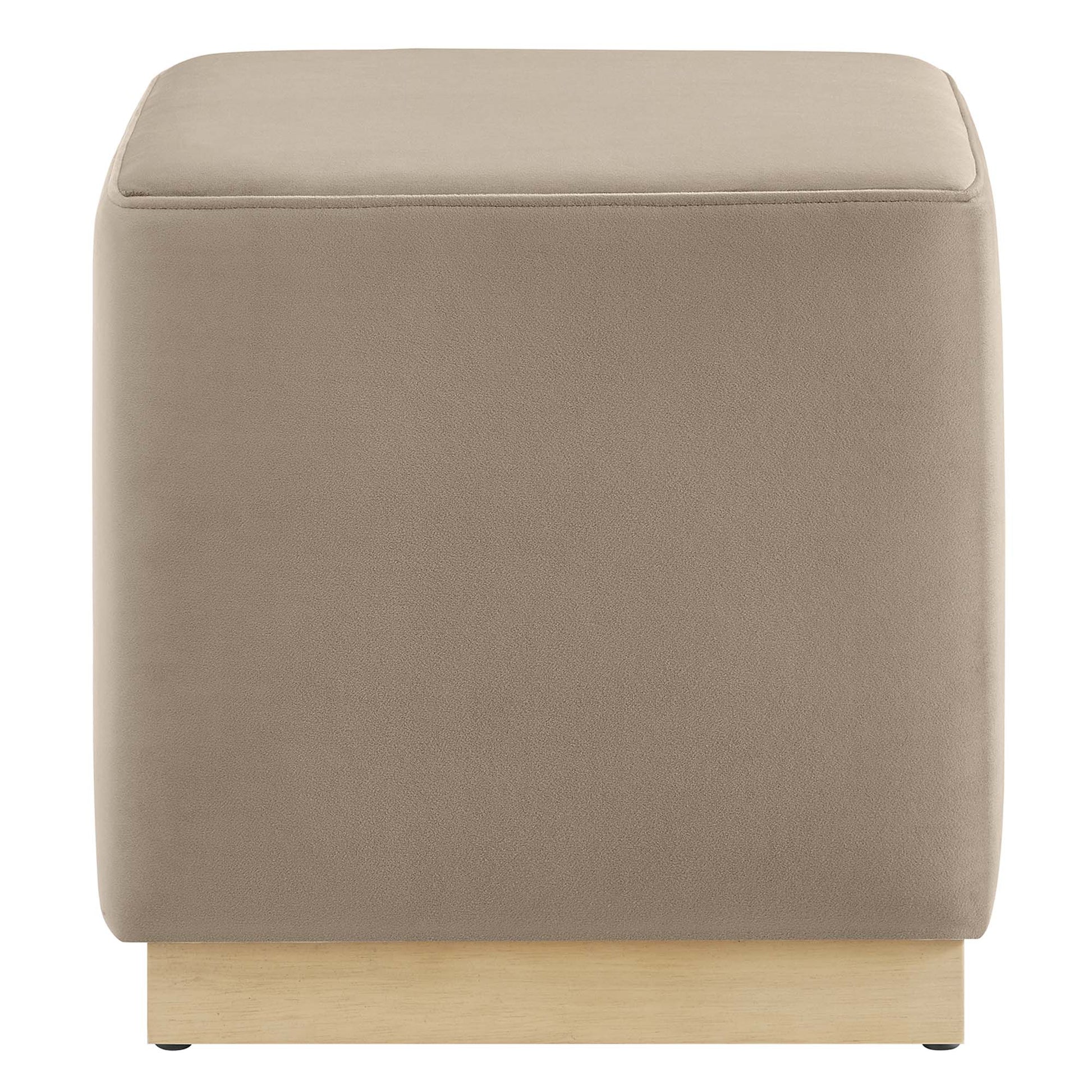 Tilden 17" Square Performance Velvet Upholstered Ottoman by Modway - Best Buy Furniture