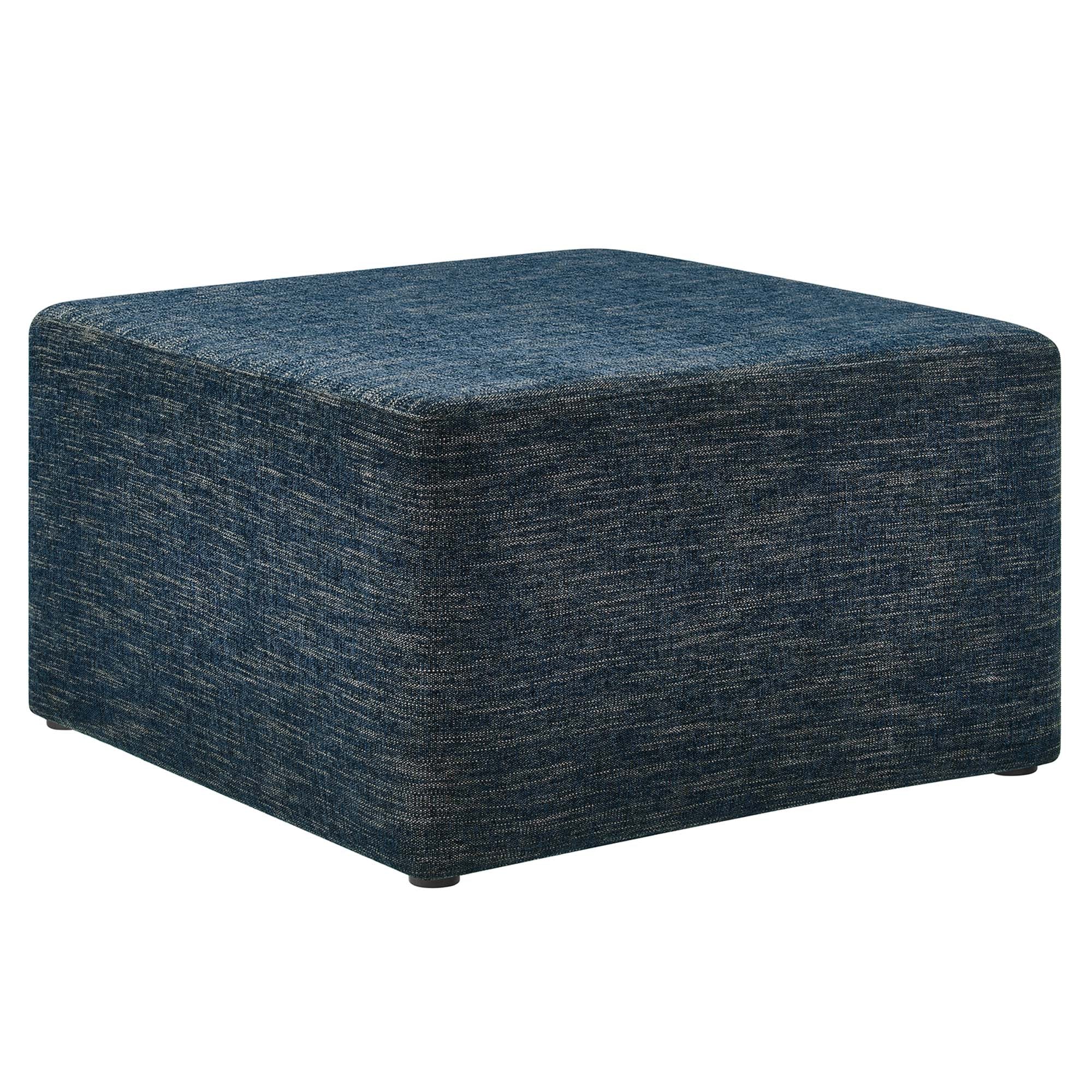 Callum Large 28" Square Woven Heathered Fabric Upholstered Ottoman by Modway - Best Buy Furniture