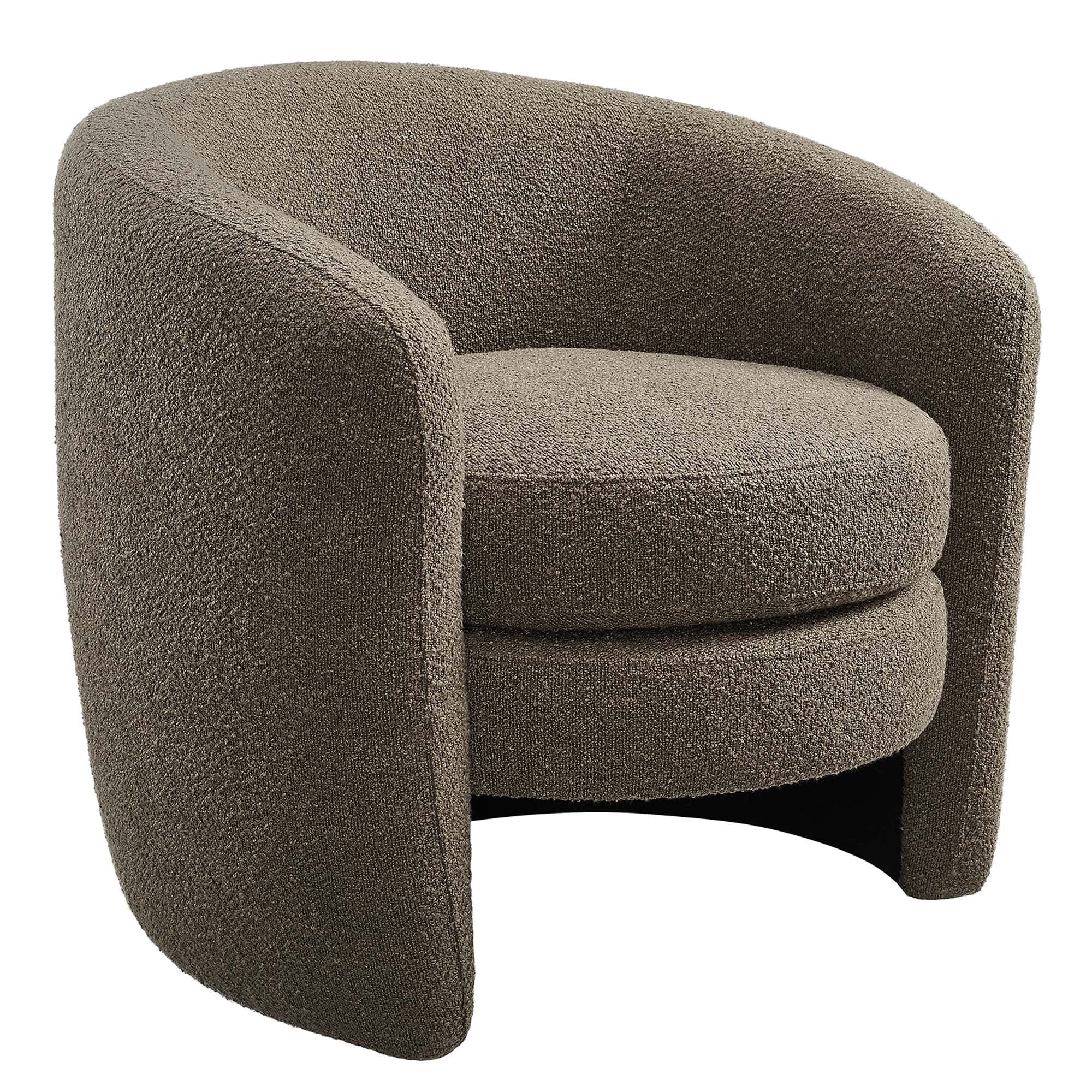 Affinity Upholstered Boucle Fabric Curved Back Armchair - Best Buy Furniture
