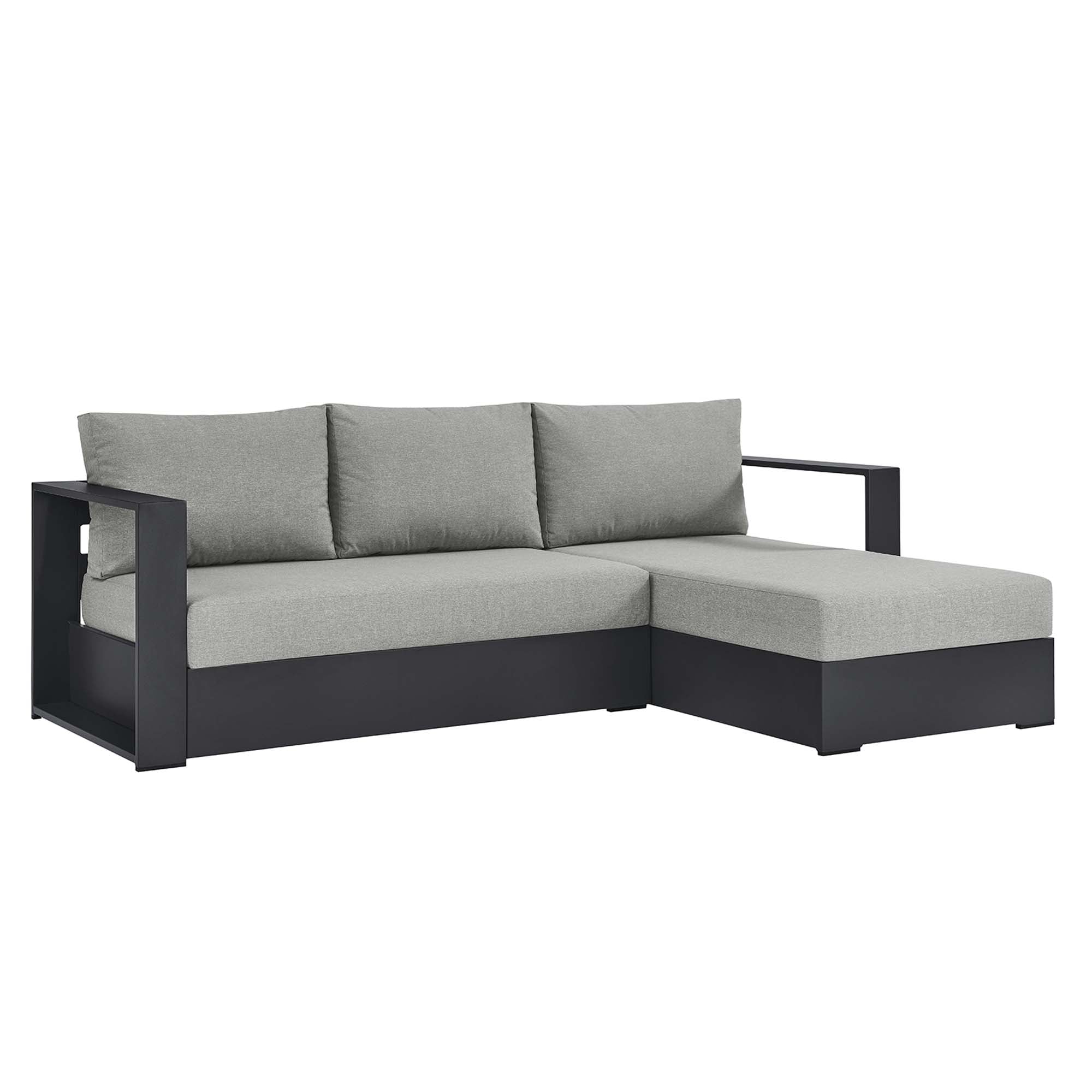 Tahoe 2-Piece Outdoor Patio Powder-Coated Aluminum Right-Facing Chaise Sectional Sofa Set by Modway - Best Buy Furniture