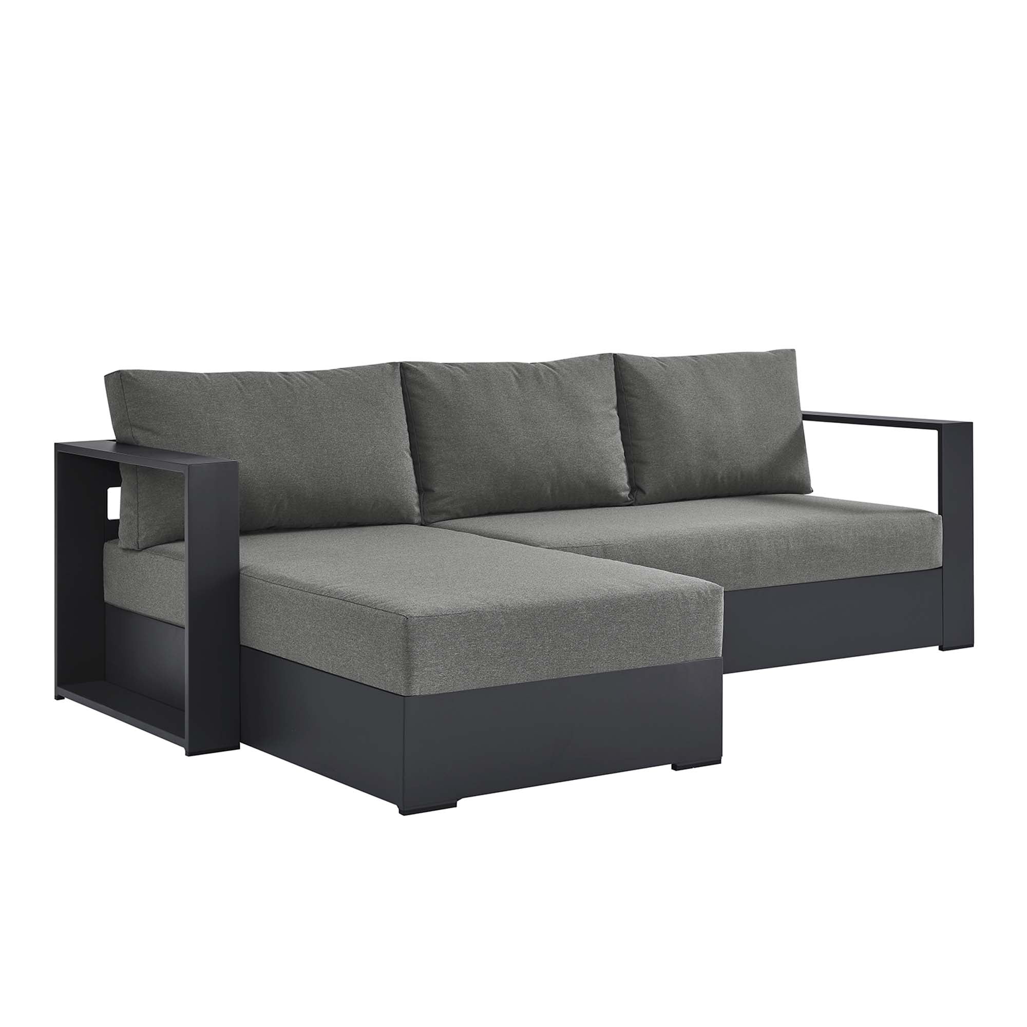 Tahoe 2-Piece Outdoor Patio Powder-Coated Aluminum Left-Facing Chaise Sectional Sofa Set by Modway - Best Buy Furniture