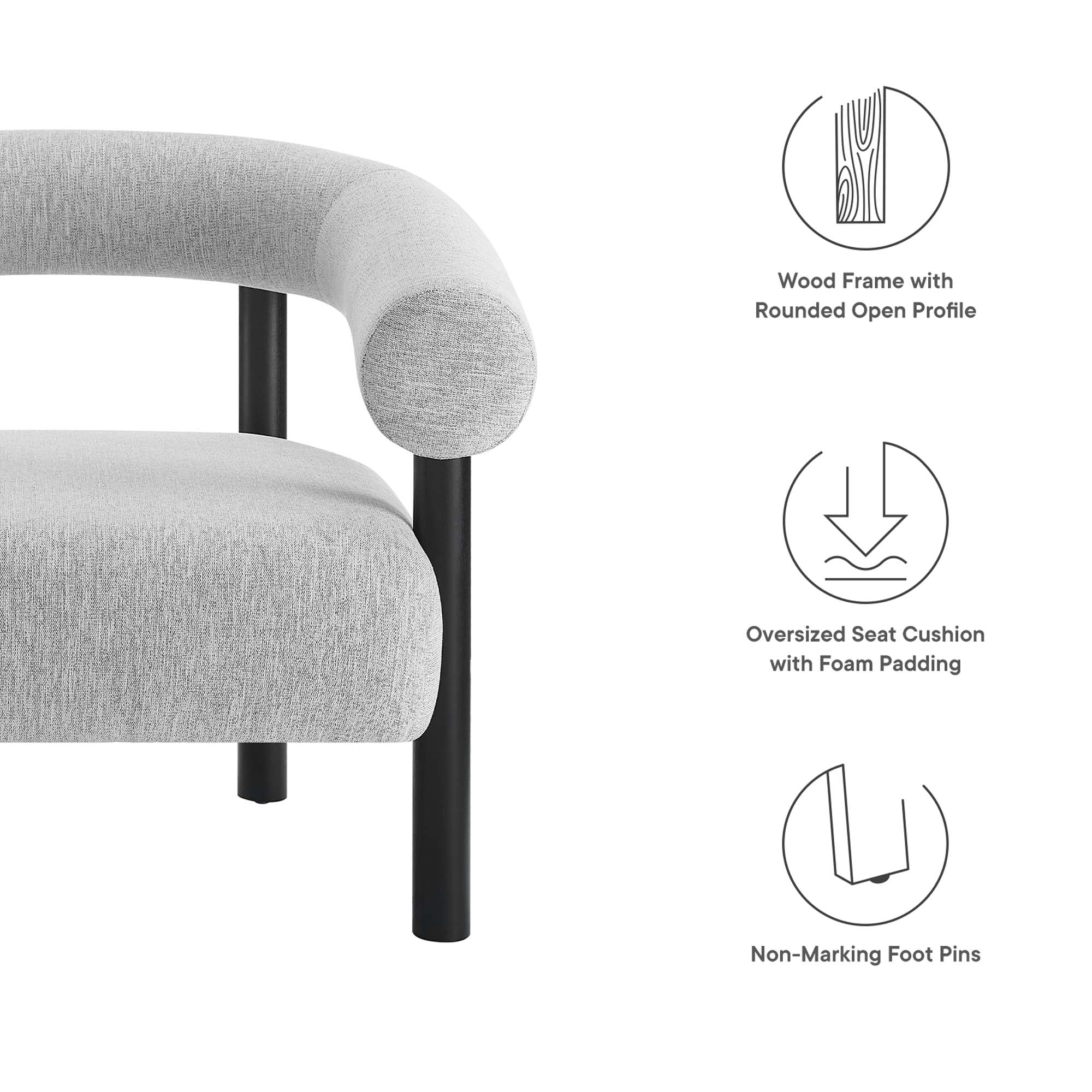 Sable Upholstered Fabric Armchair by Modway - Best Buy Furniture