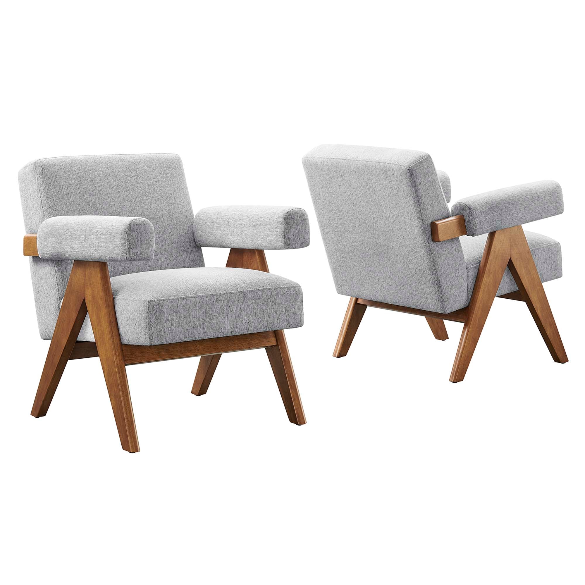 Lyra Fabric Armchair Set of 2 by Modway - Best Buy Furniture