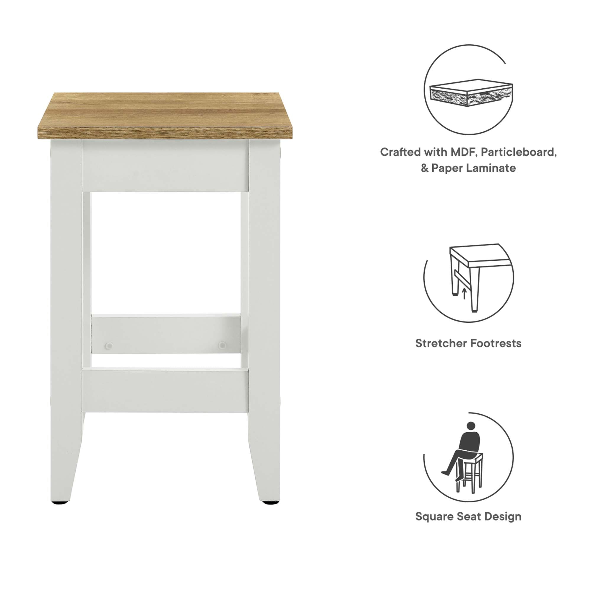 Sunbrook Kitchen Stool by Modway - Best Buy Furniture