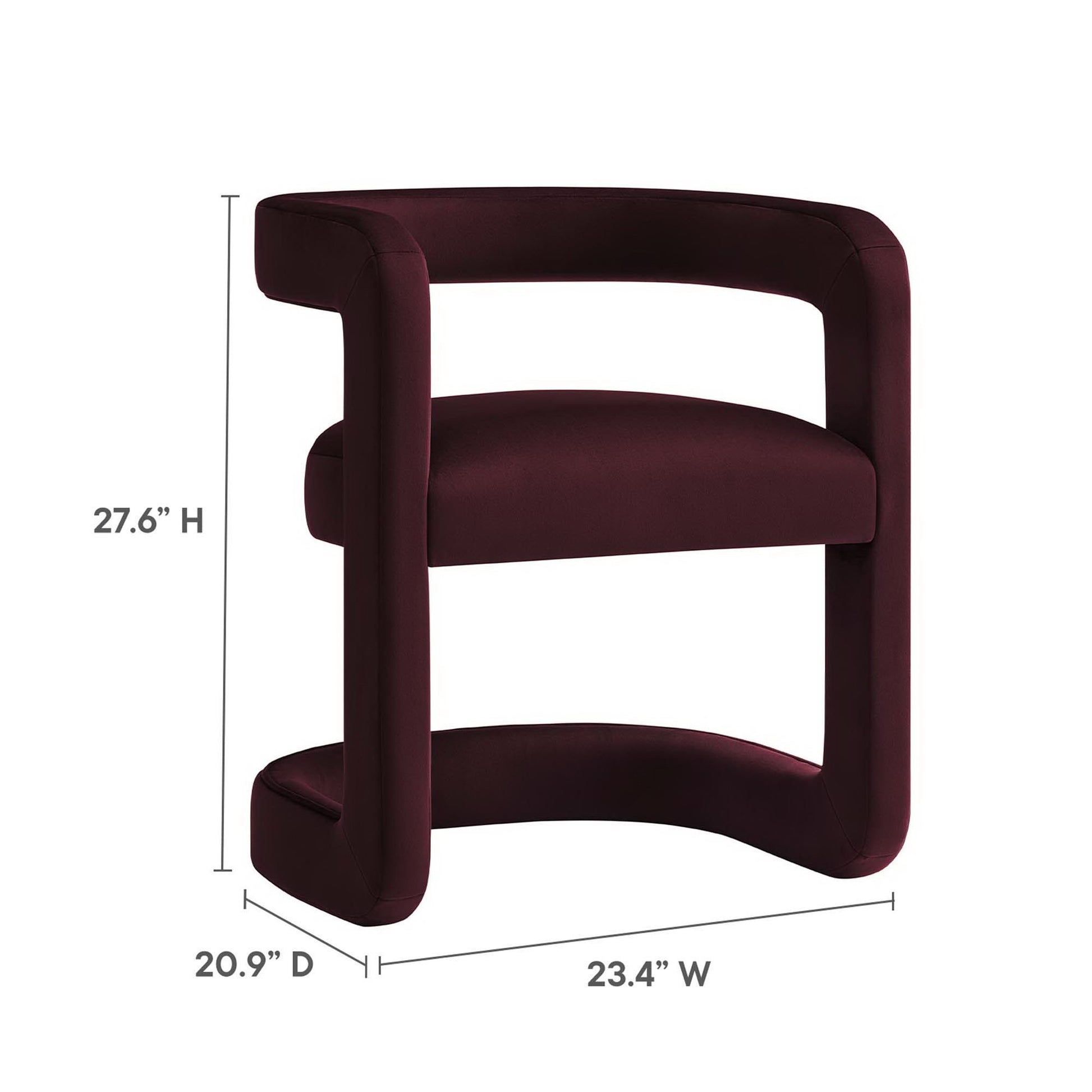 Winslow Performance Velvet Barrel Accent Chair by Modway - Best Buy Furniture