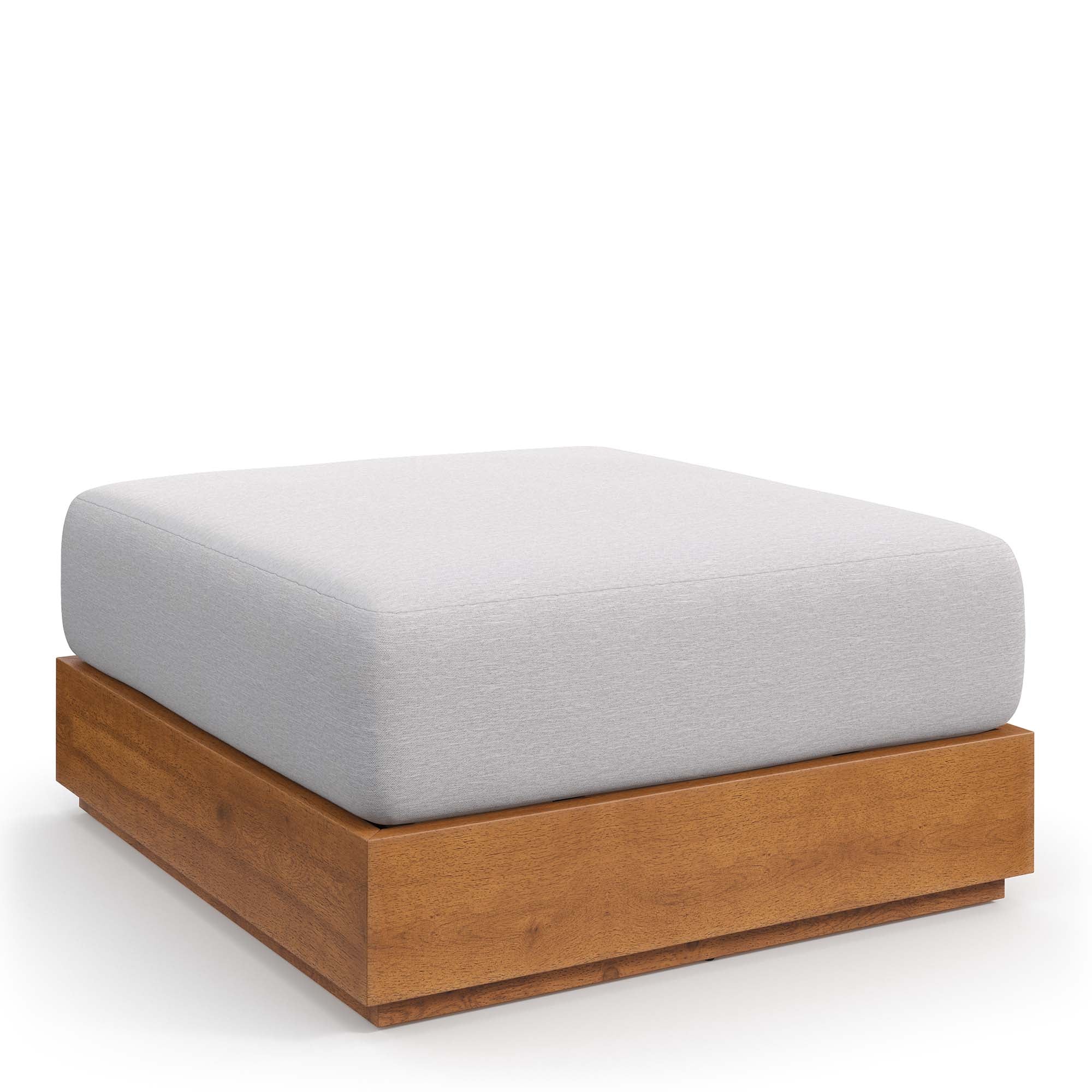 Tahoe Outdoor Patio Acacia Wood Ottoman by Modway - Best Buy Furniture