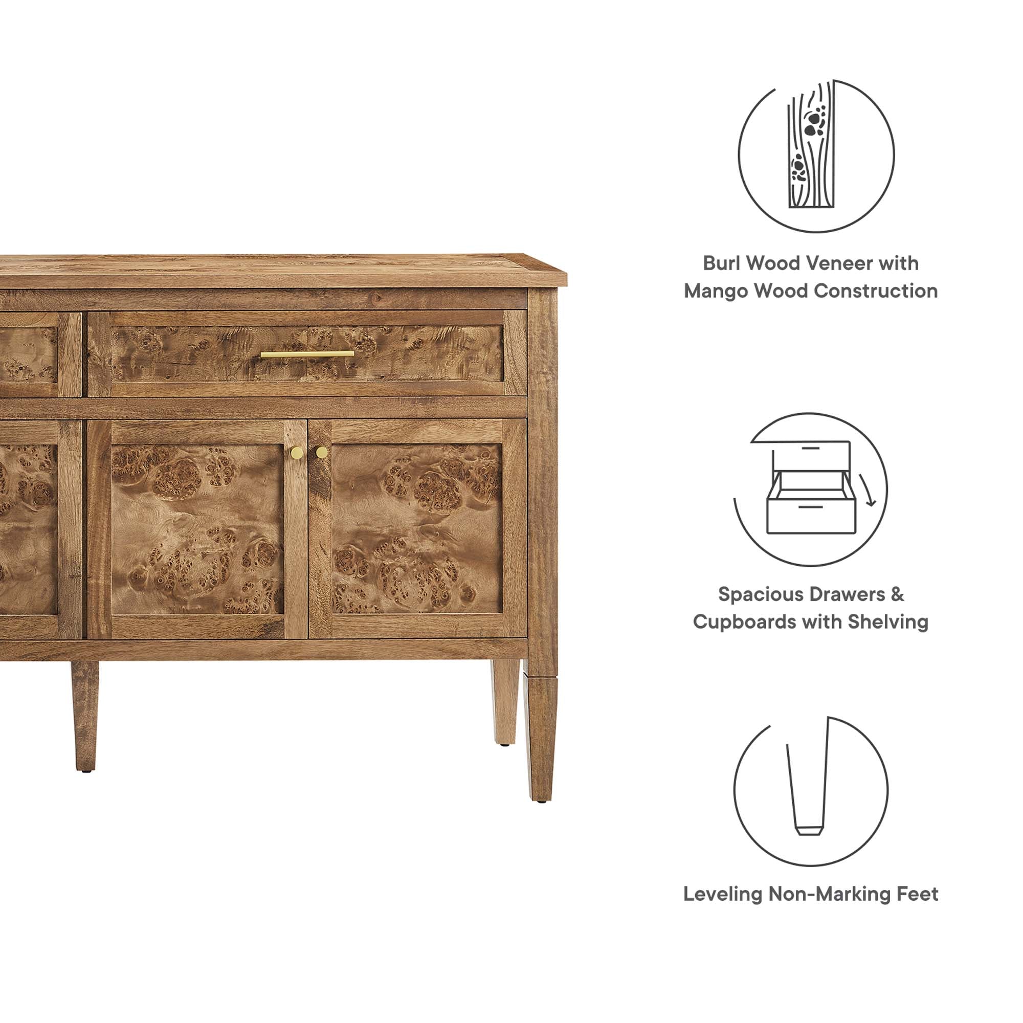 Elysian 62" Wood Sideboard by Modway - Best Buy Furniture