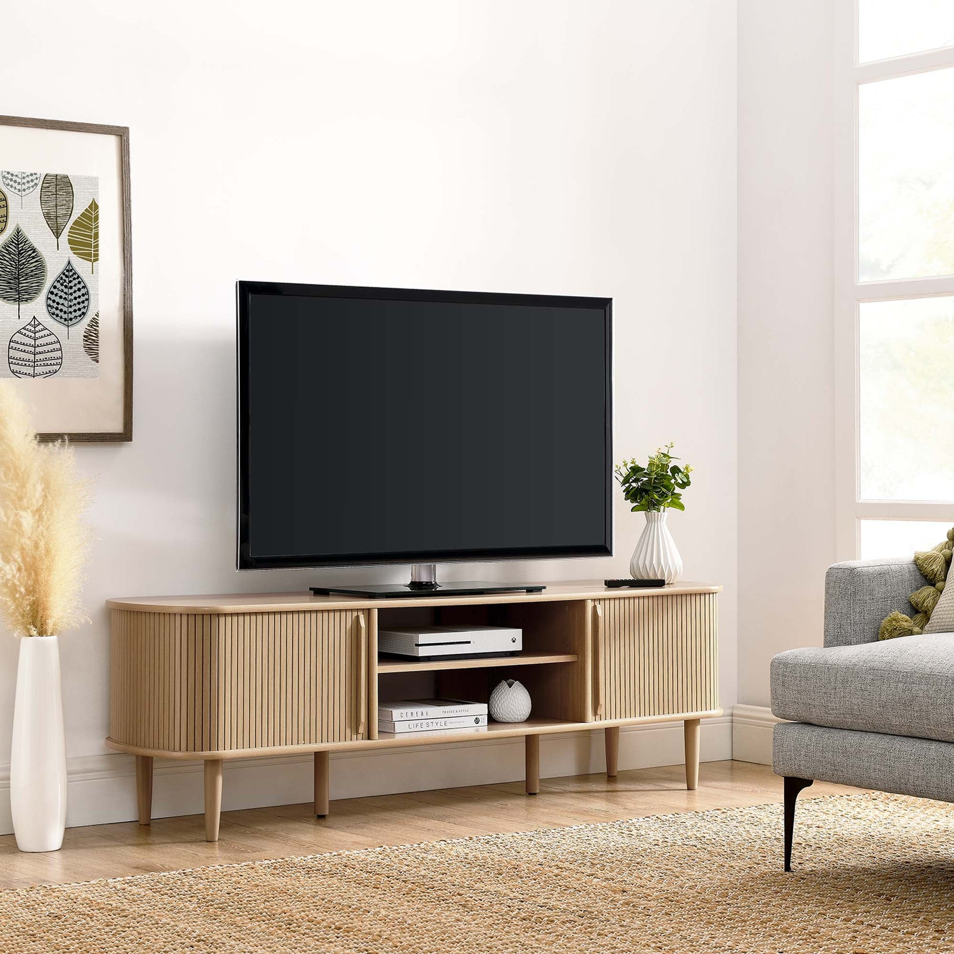 Contour 63" Wood TV Stand - Best Buy Furniture