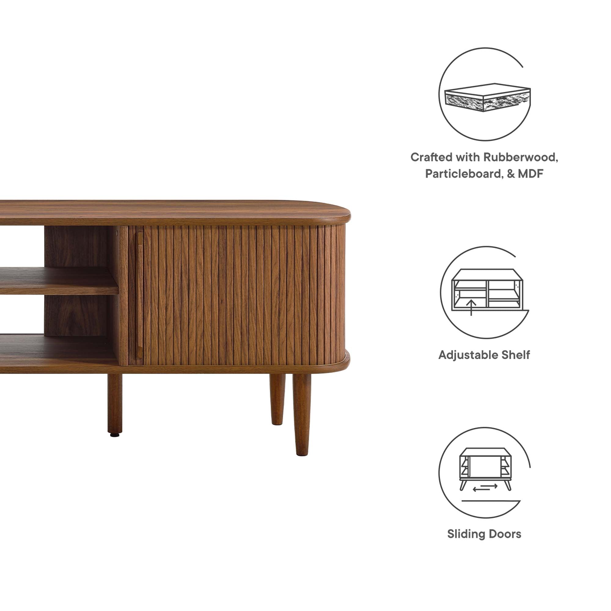Contour 63" Wood TV Stand by Modway - Best Buy Furniture