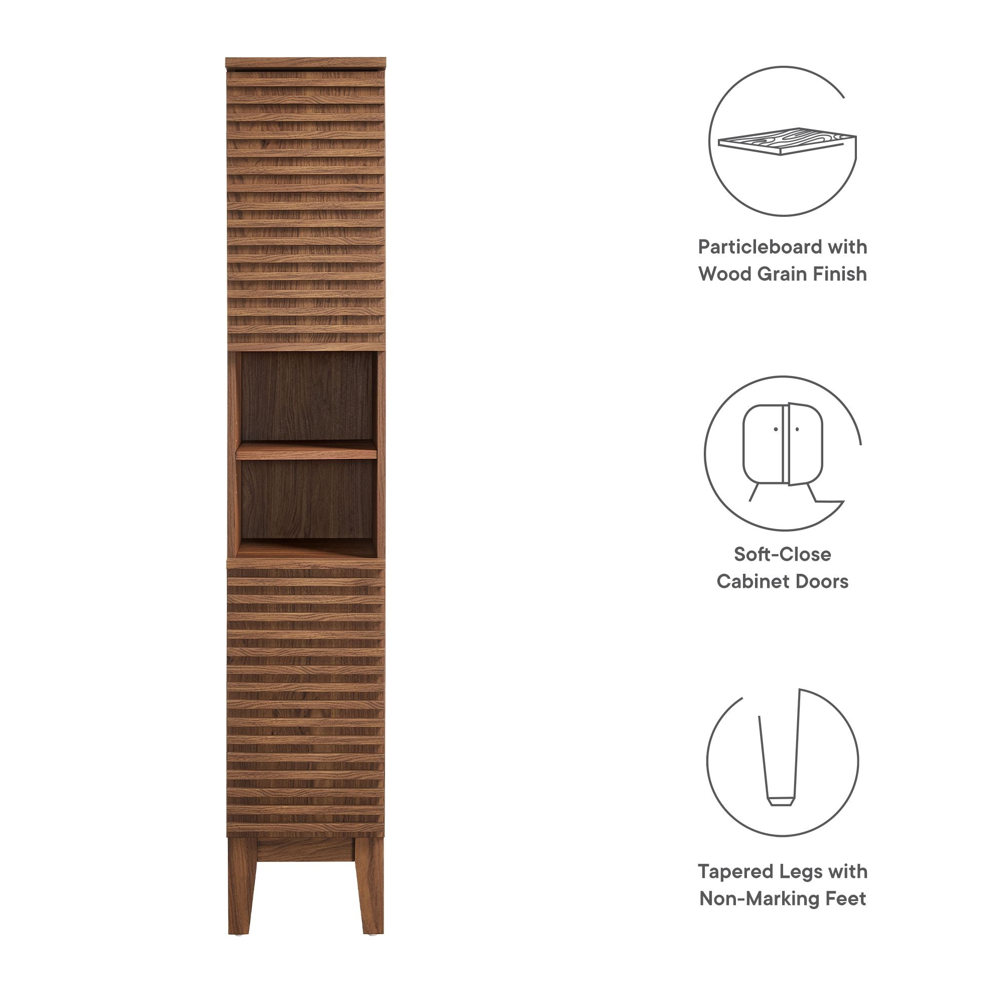 Render Tall Narrow Bathroom Storage Cabinet by Modway - Best Buy Furniture