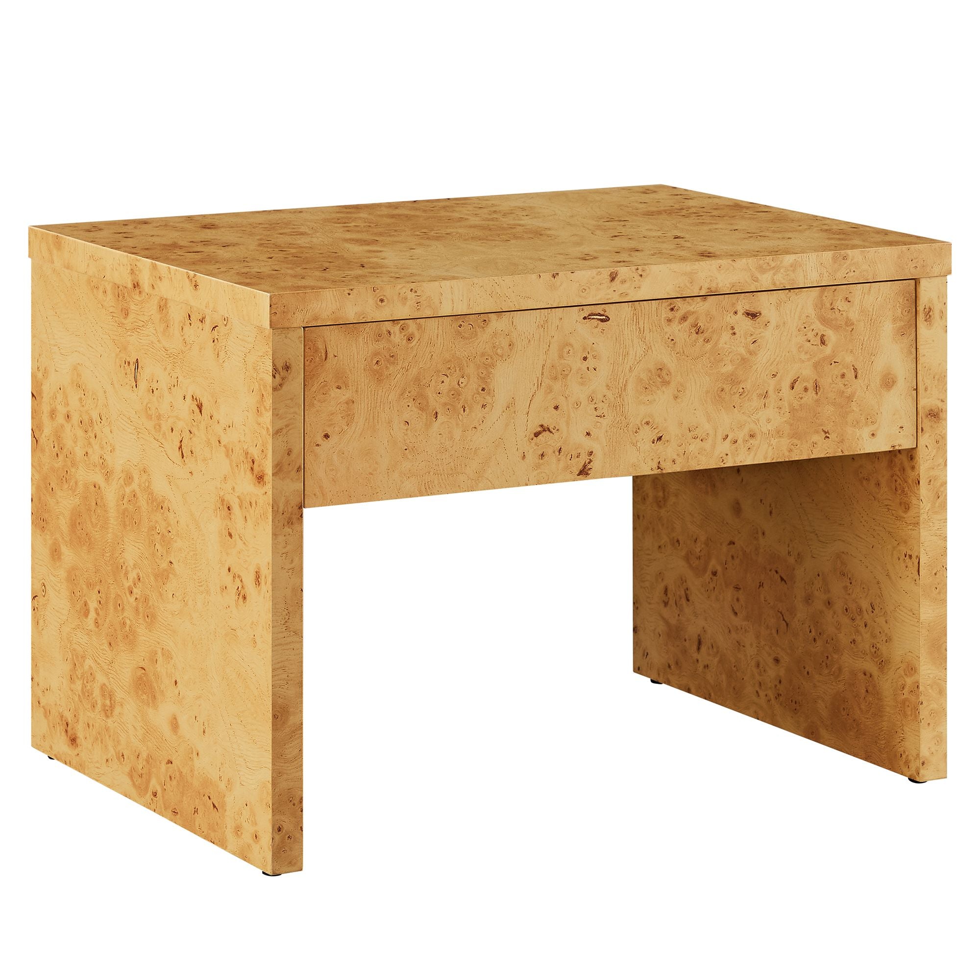 Hudson 1-Drawer Burl Wood Nightstand - Best Buy Furniture