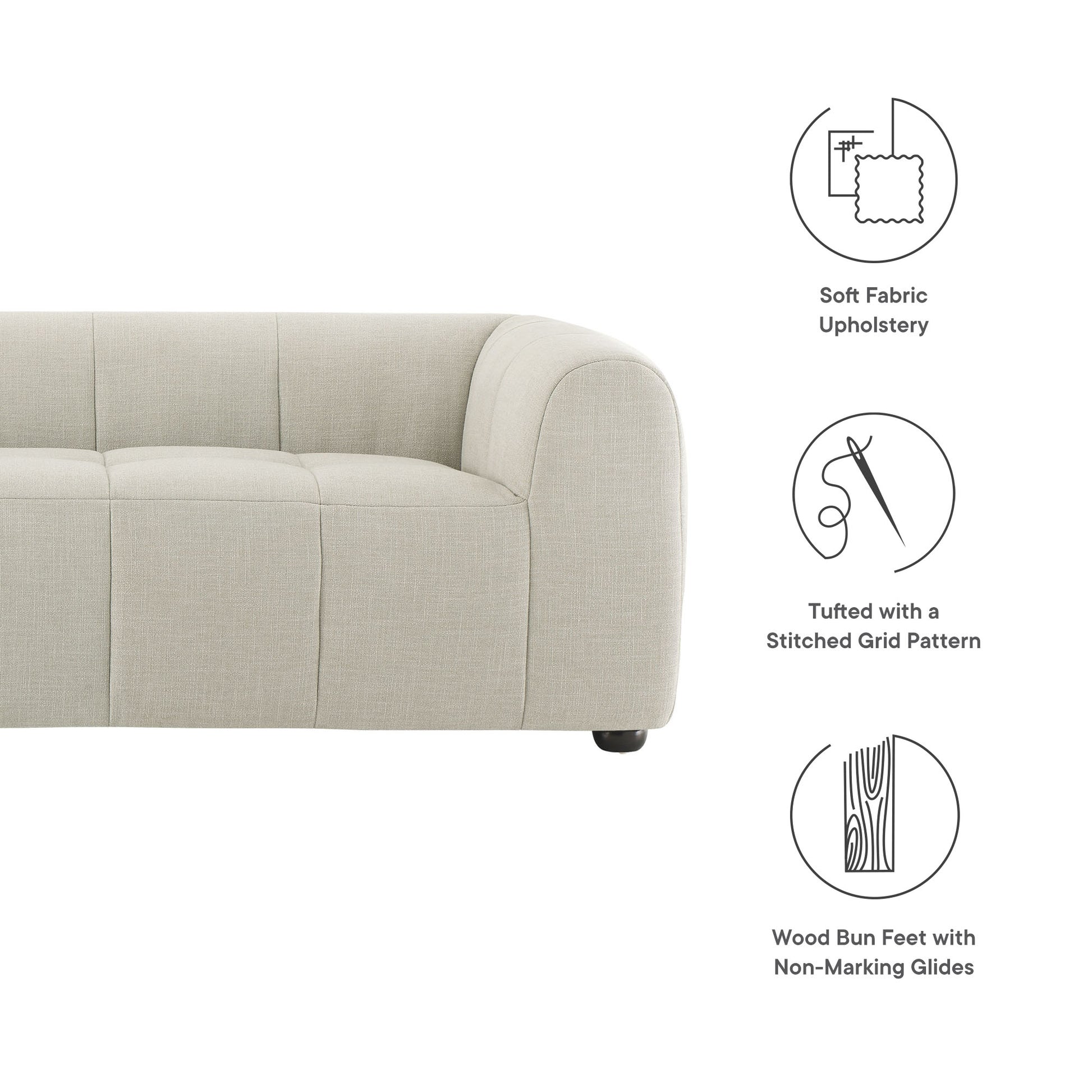 Liana Upholstered Fabric Sofa by Modway - Best Buy Furniture