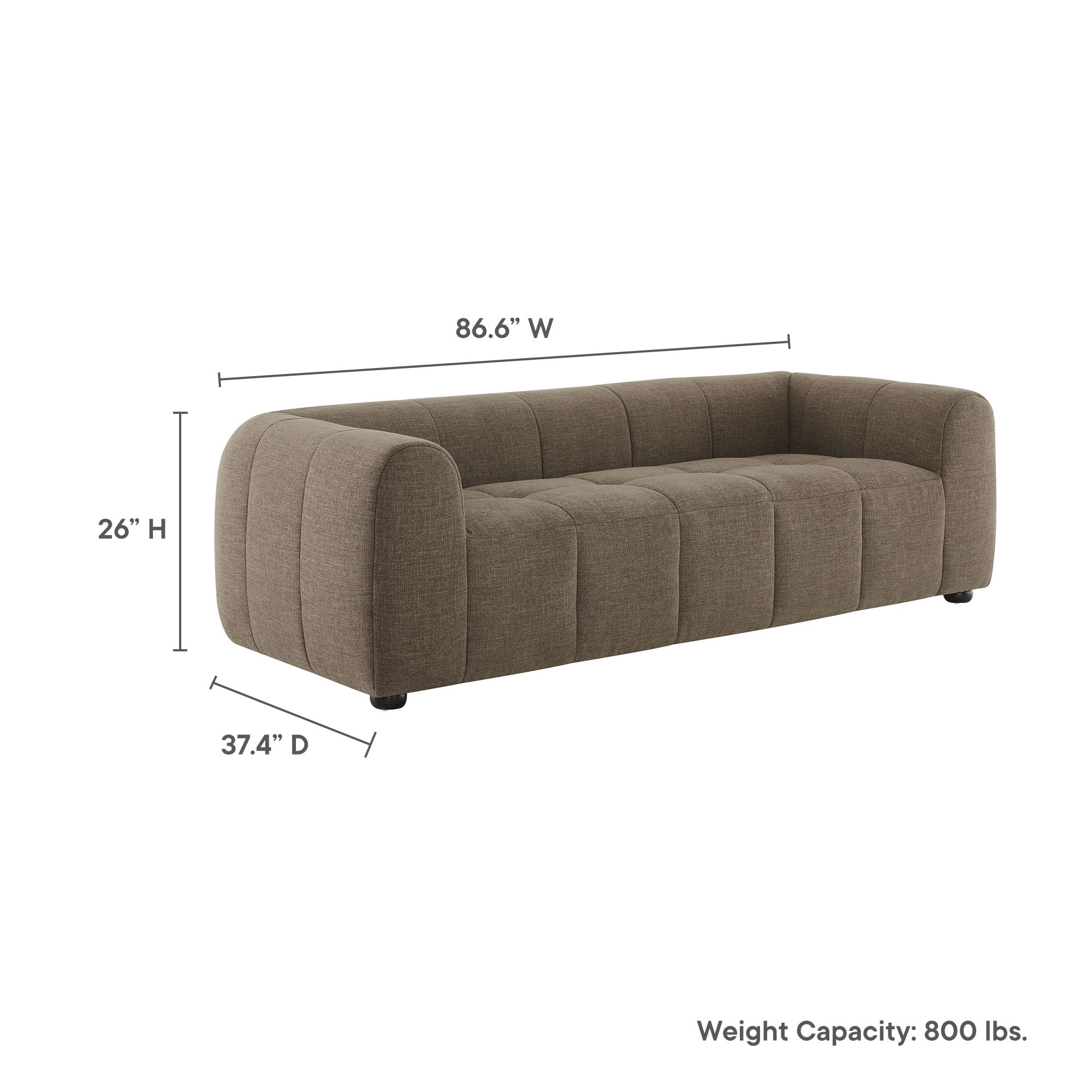 Liana Upholstered Fabric Sofa by Modway - Best Buy Furniture