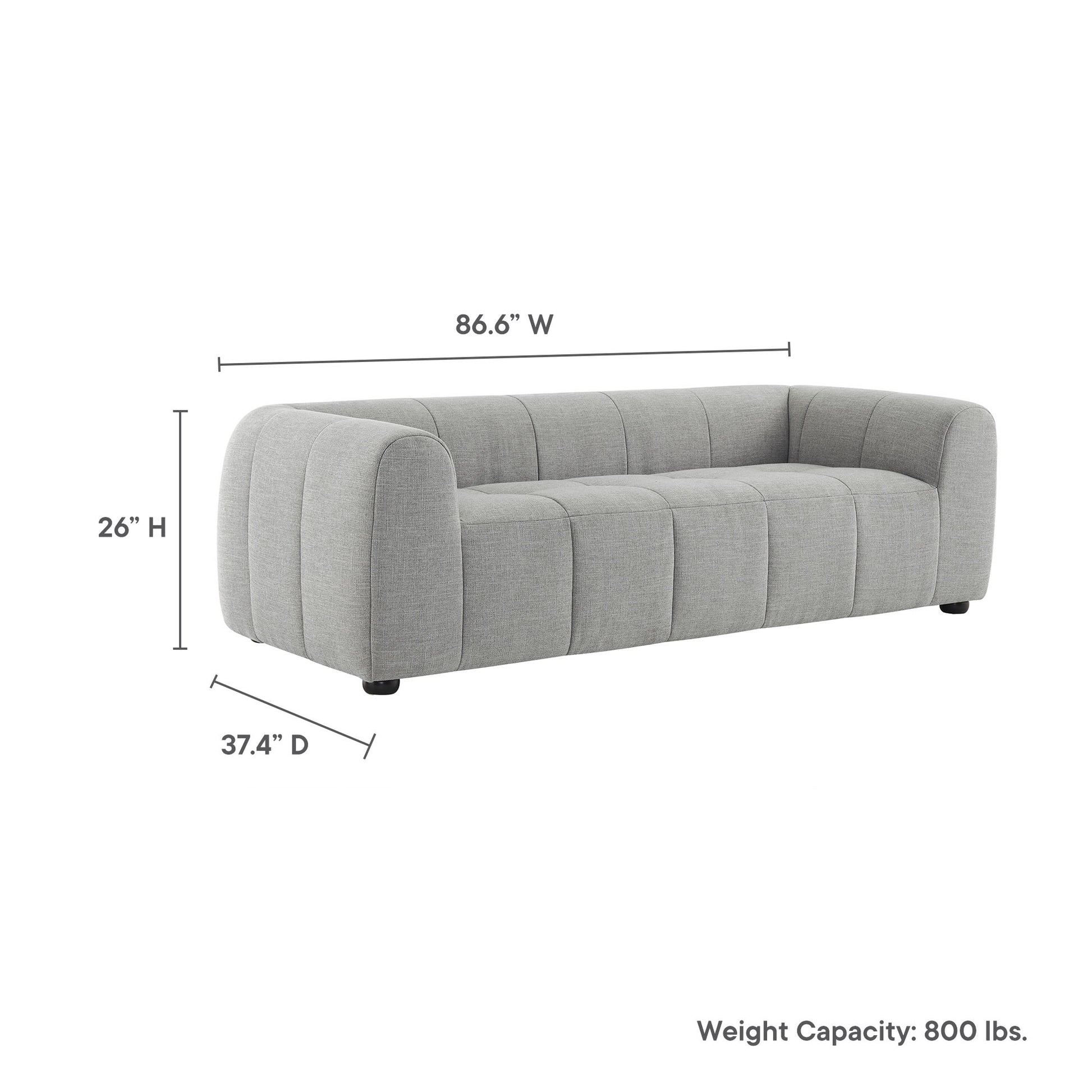 Liana Upholstered Fabric Sofa by Modway - Best Buy Furniture