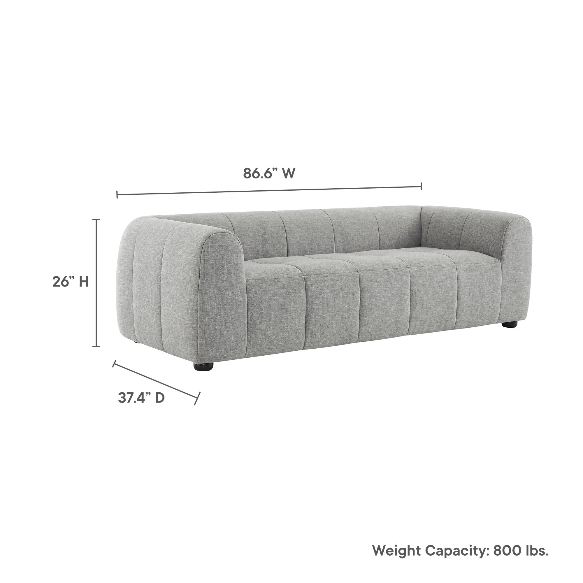 Liana Upholstered Fabric Sofa by Modway - Best Buy Furniture