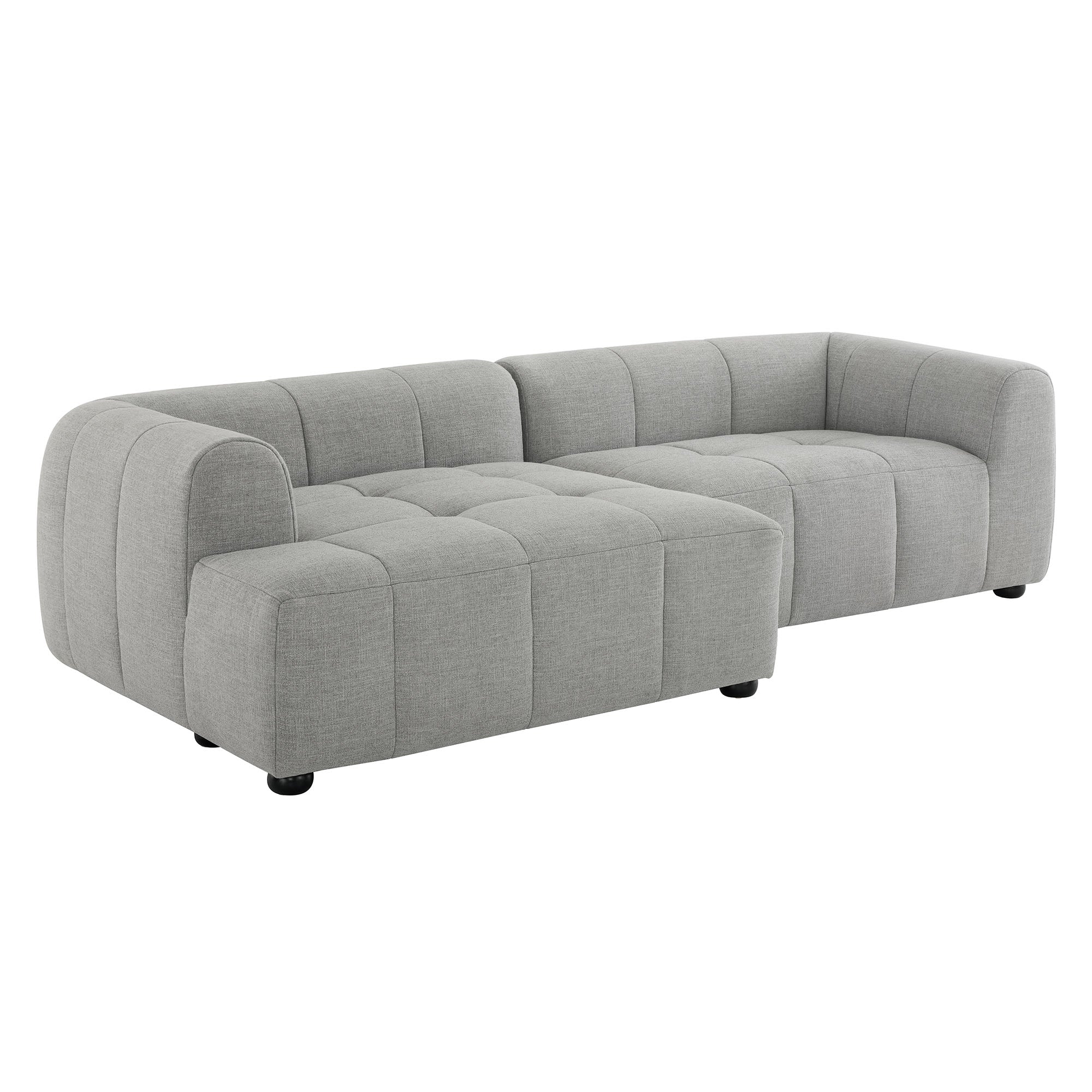 Liana Left-Facing Upholstered Fabric Modular Sofa with Chaise by Modway - Best Buy Furniture