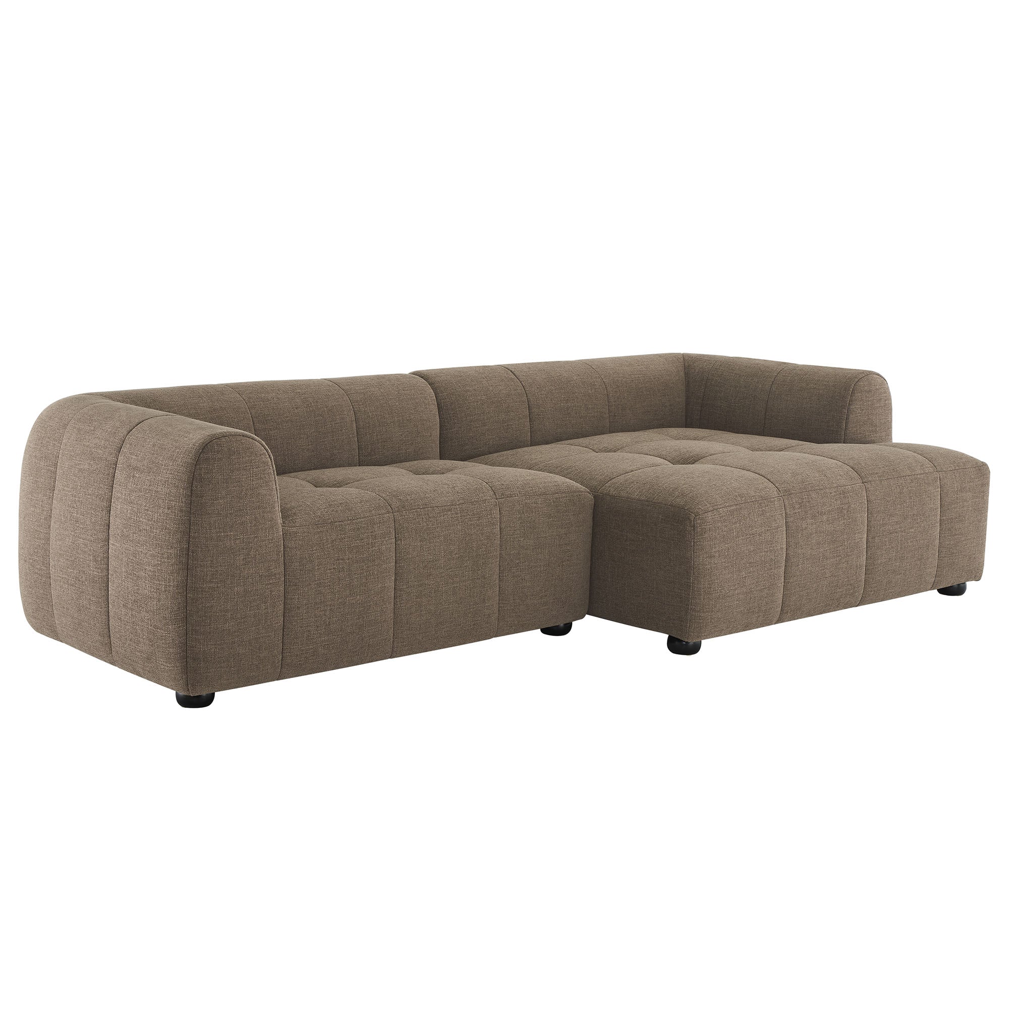 Liana Right-Facing Upholstered Fabric Modular Sofa with Chaise by Modway - Best Buy Furniture