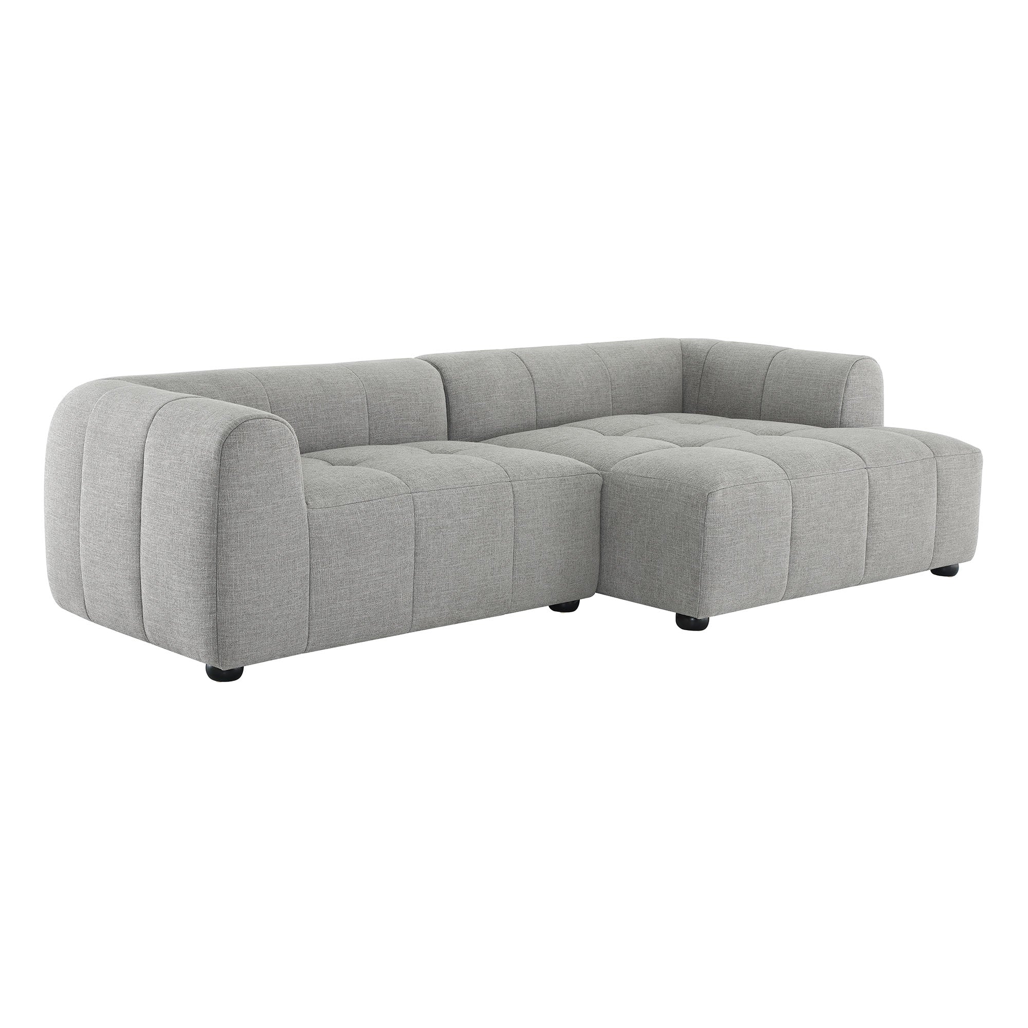 Liana Right-Facing Upholstered Fabric Modular Sofa with Chaise by Modway - Best Buy Furniture