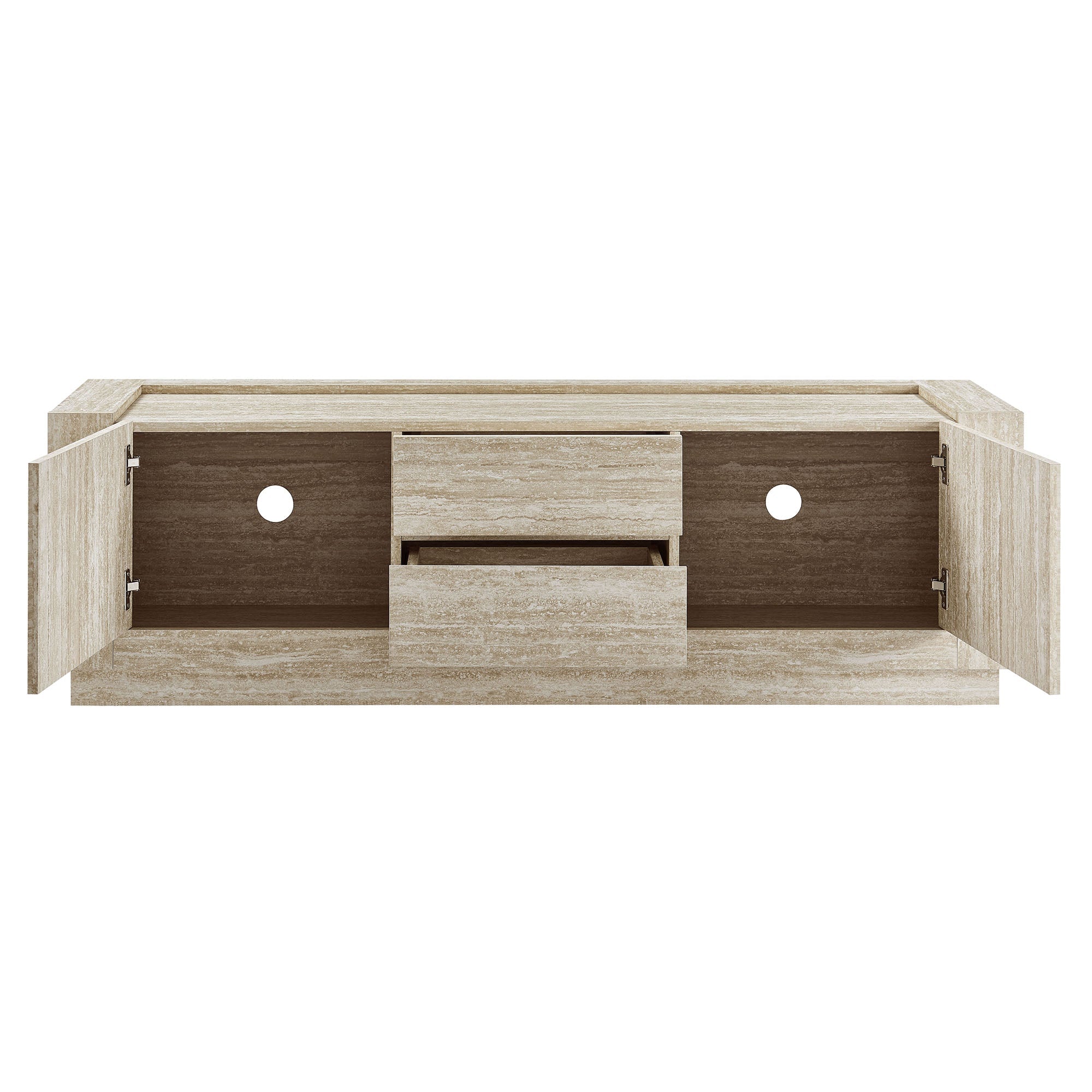 Hollis 59" Travertine TV Stand - Best Buy Furniture