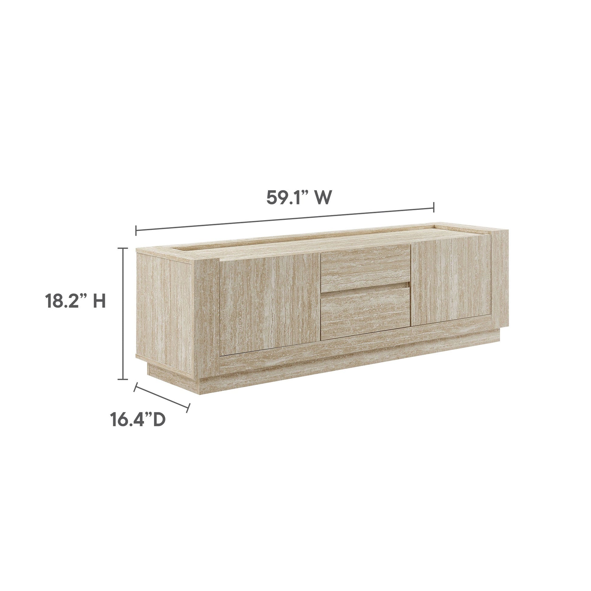 Hollis 59" Travertine TV Stand - Best Buy Furniture