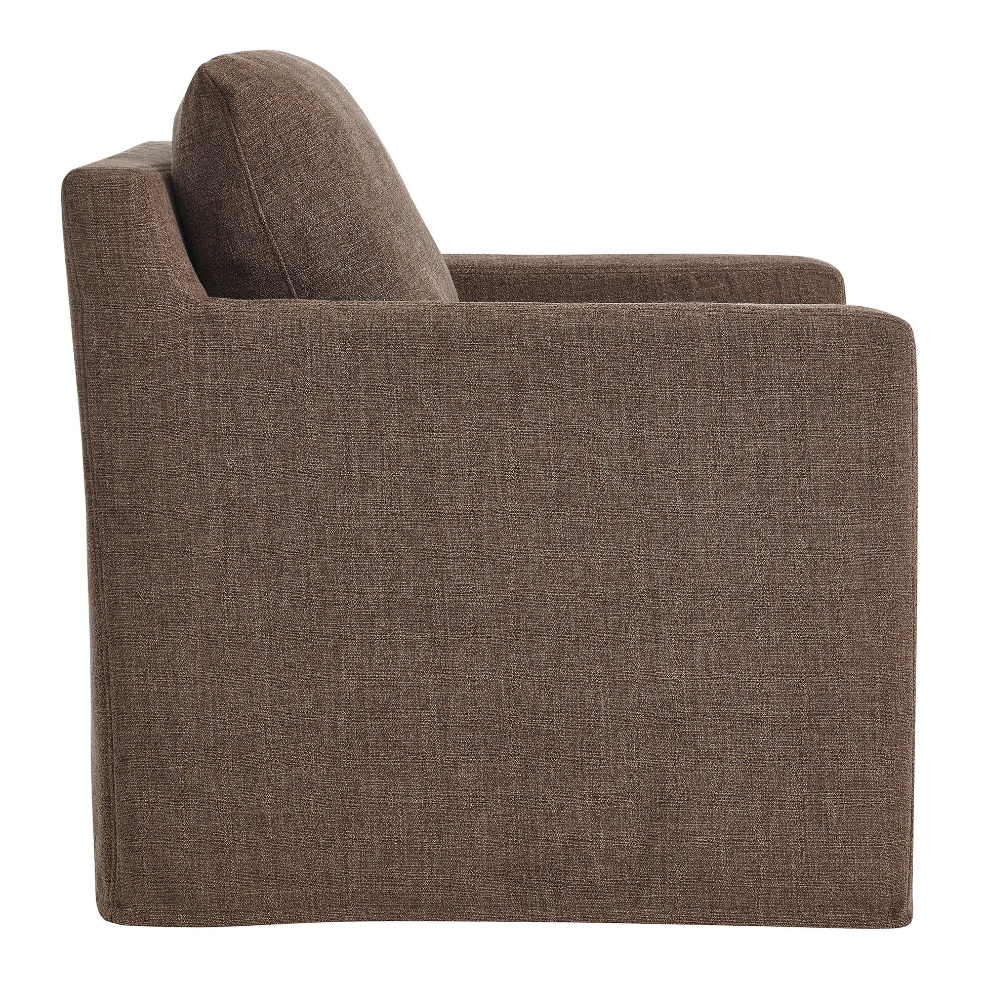 Serene Fabric Slipcovered Swivel Armchair - Best Buy Furniture