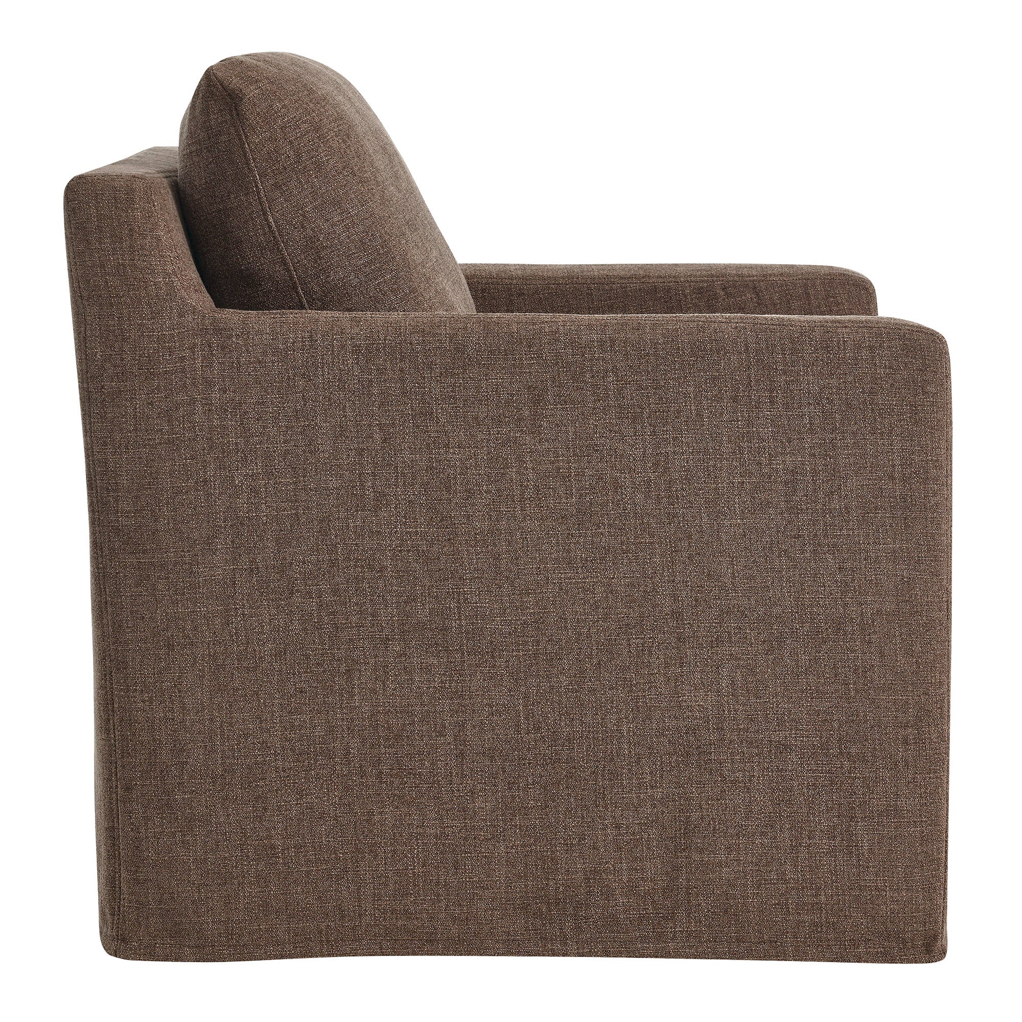 Serene Fabric Slipcovered Swivel Armchair - Best Buy Furniture