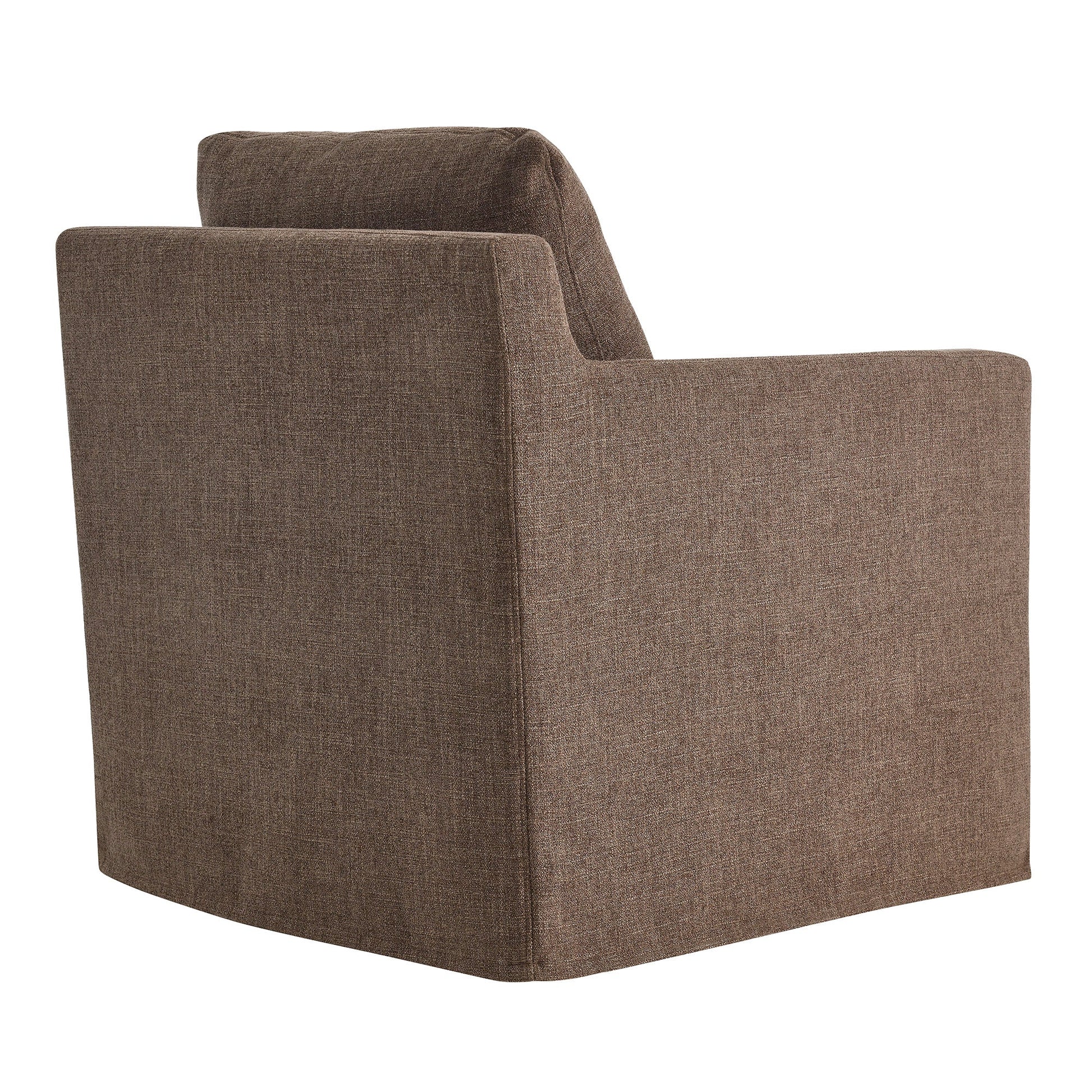 Serene Fabric Slipcovered Swivel Armchair - Best Buy Furniture