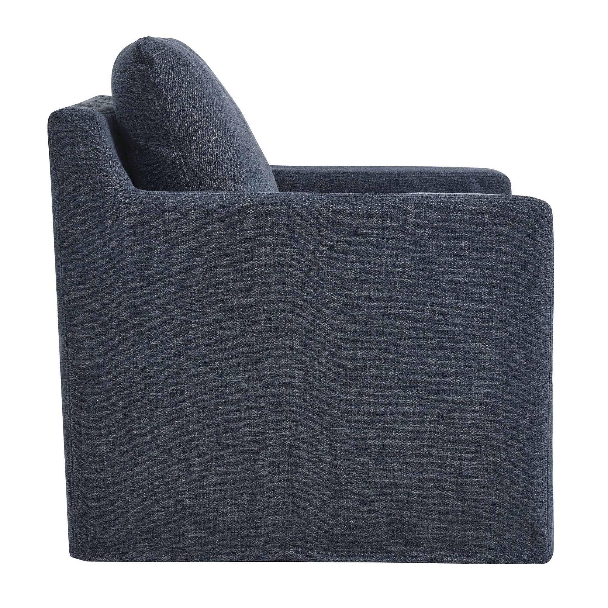 Serene Fabric Slipcovered Swivel Armchair - Best Buy Furniture