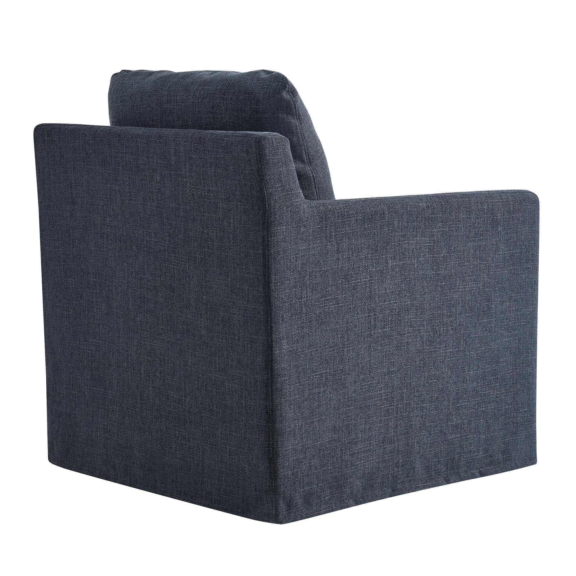 Serene Fabric Slipcovered Swivel Armchair - Best Buy Furniture