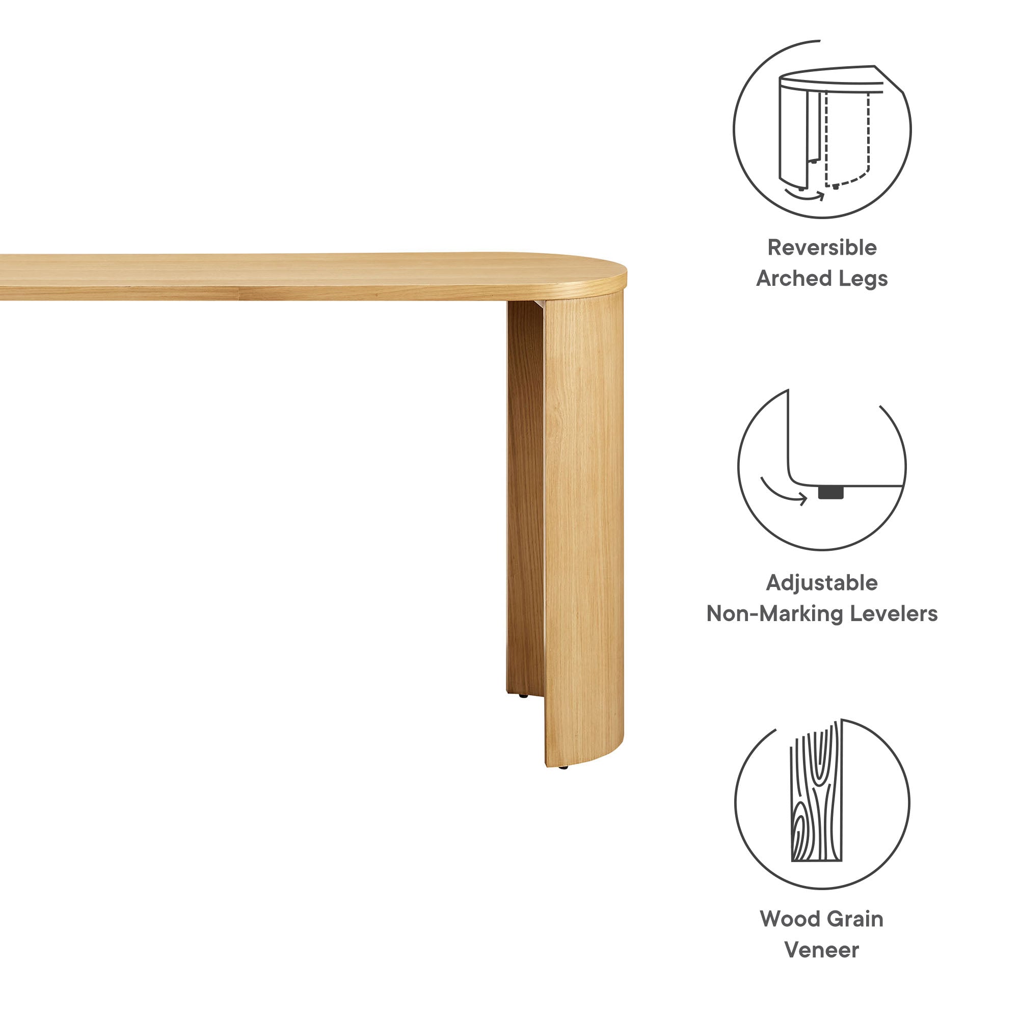 Aspect Oval Wood Entryway Console Table by Modway - Best Buy Furniture