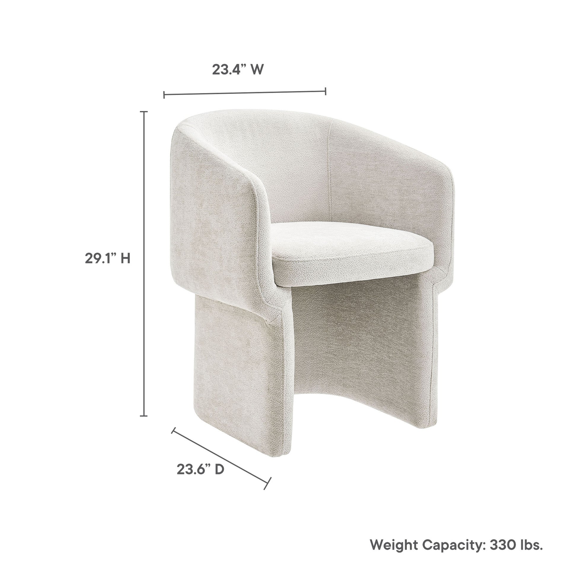 Verity Barrel Back Chenille Dining Armchair by Modway - Best Buy Furniture