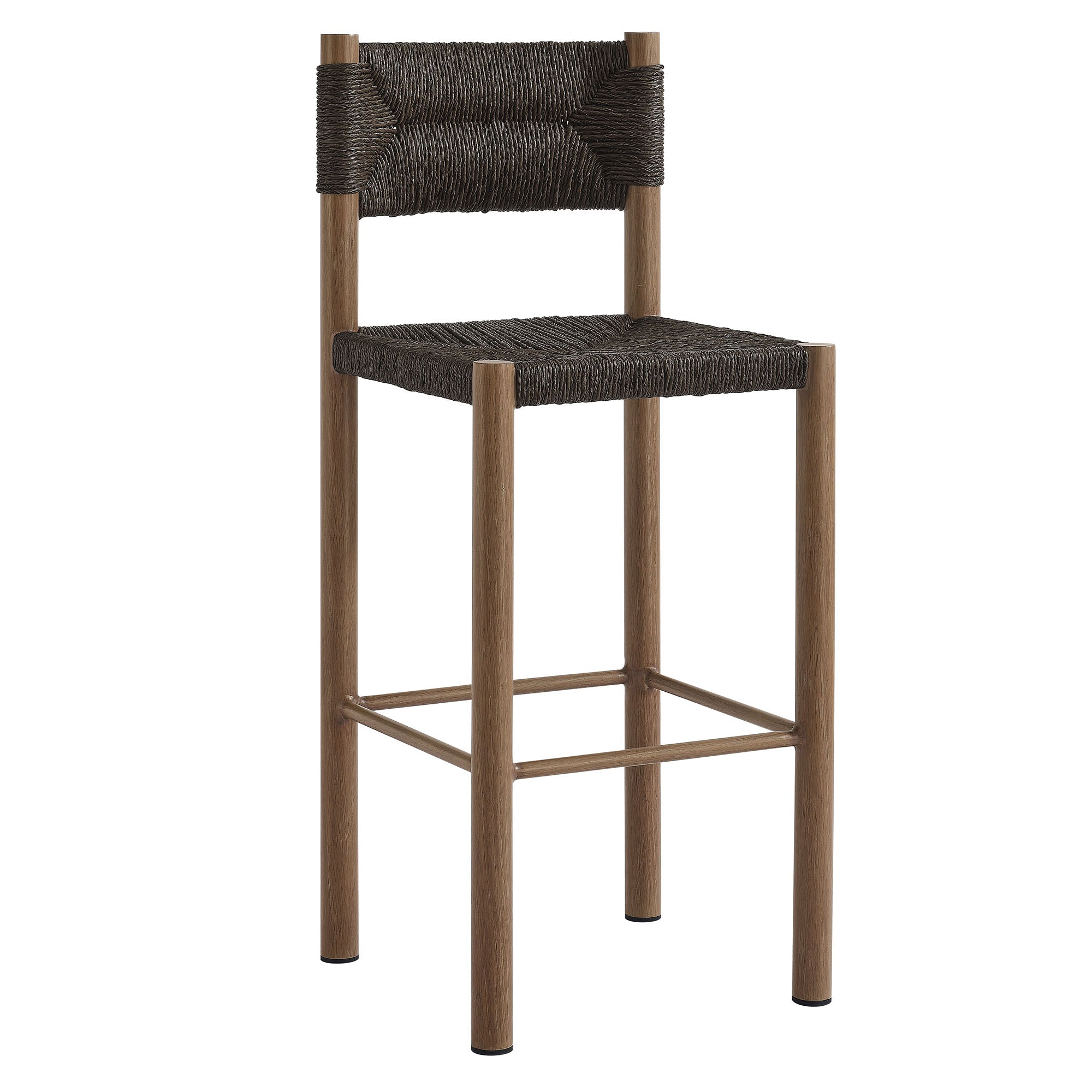 Parkland Outdoor Patio Rattan and Aluminum Bar Stools Set of 2 by Modway - Best Buy Furniture