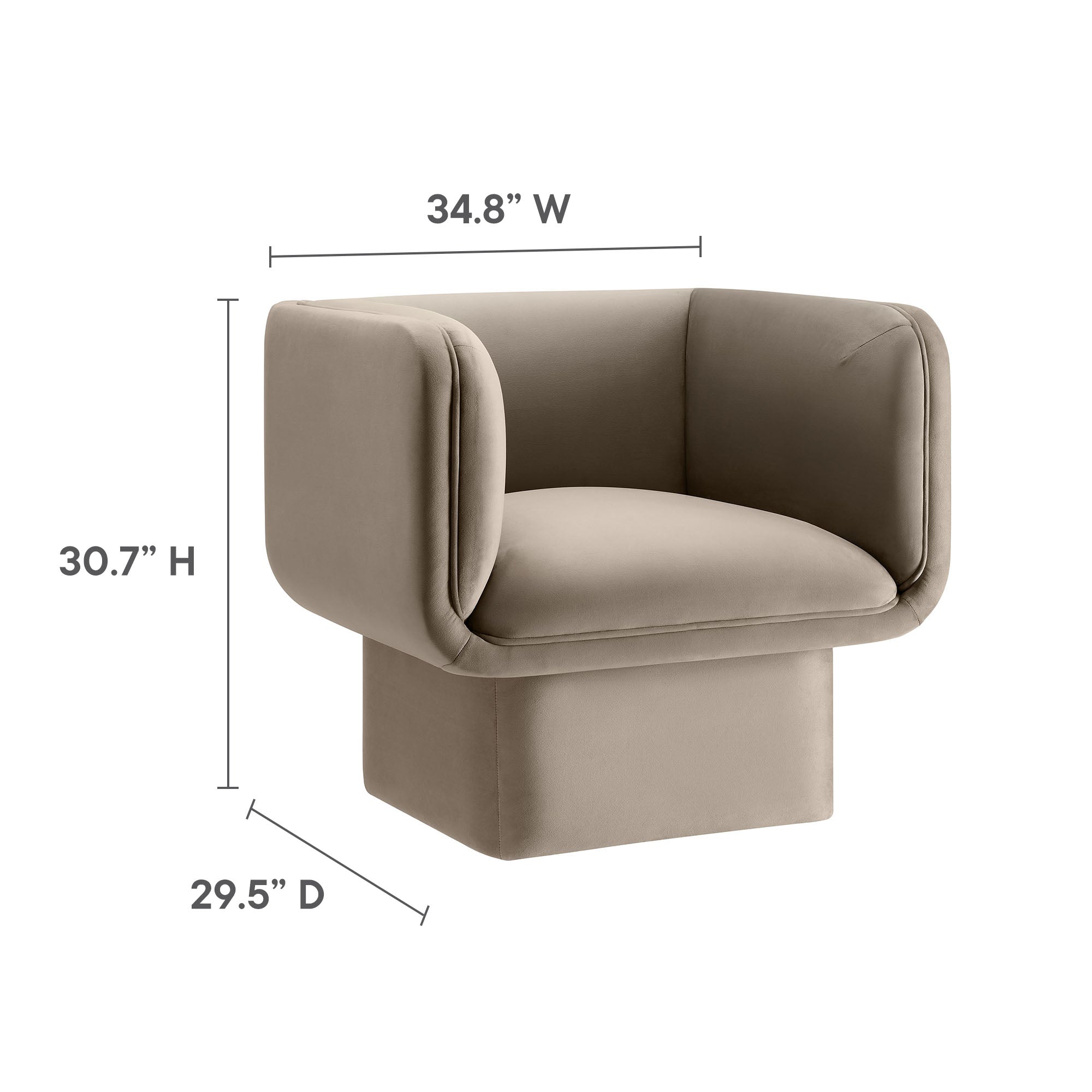 Tate Performance Velvet Accent Chair by Modway - Best Buy Furniture